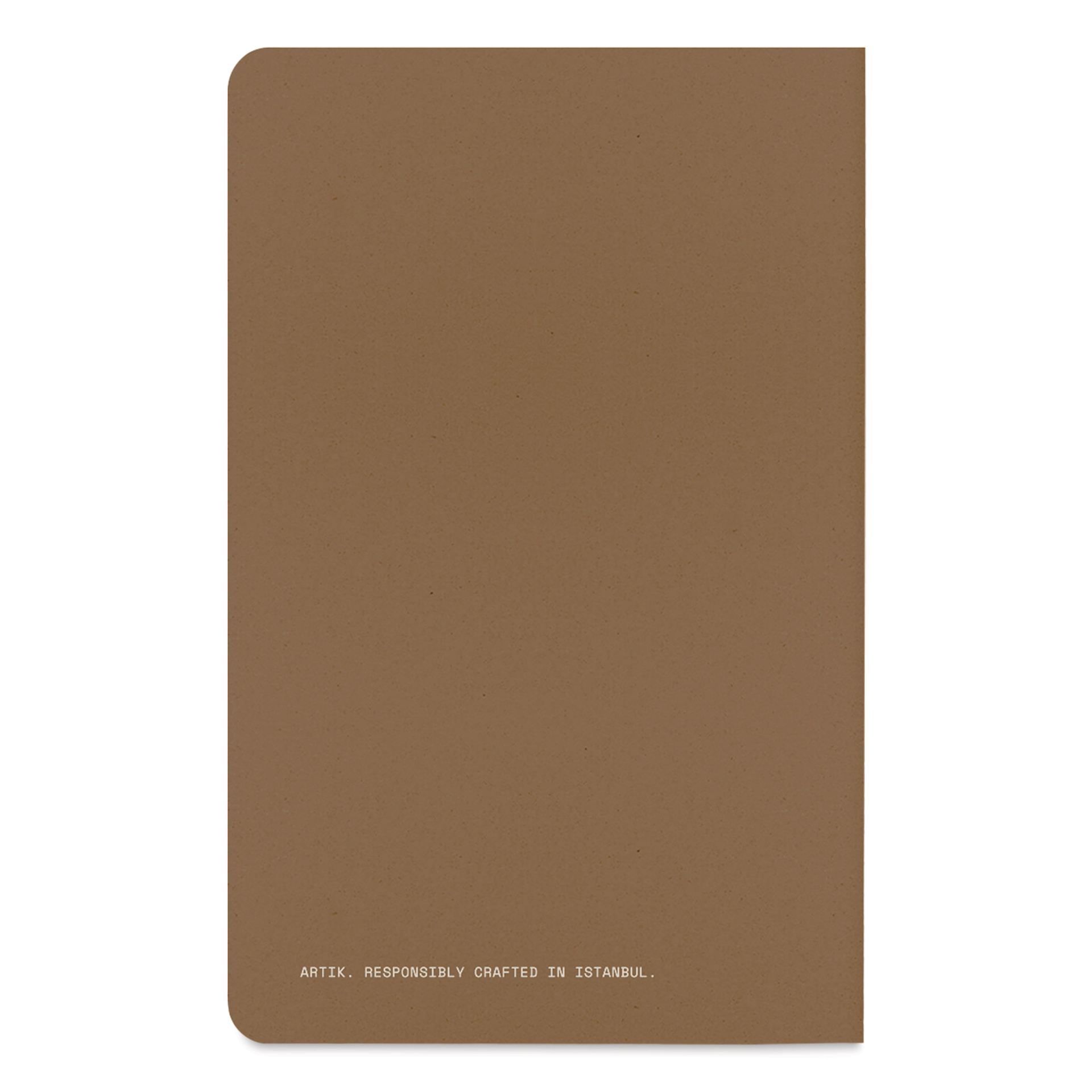 Artik Singer Sewn Notebook - Hazelnut, 3-1/2" x 5-1/2", Dot Grid, Pkg of 3, back cover