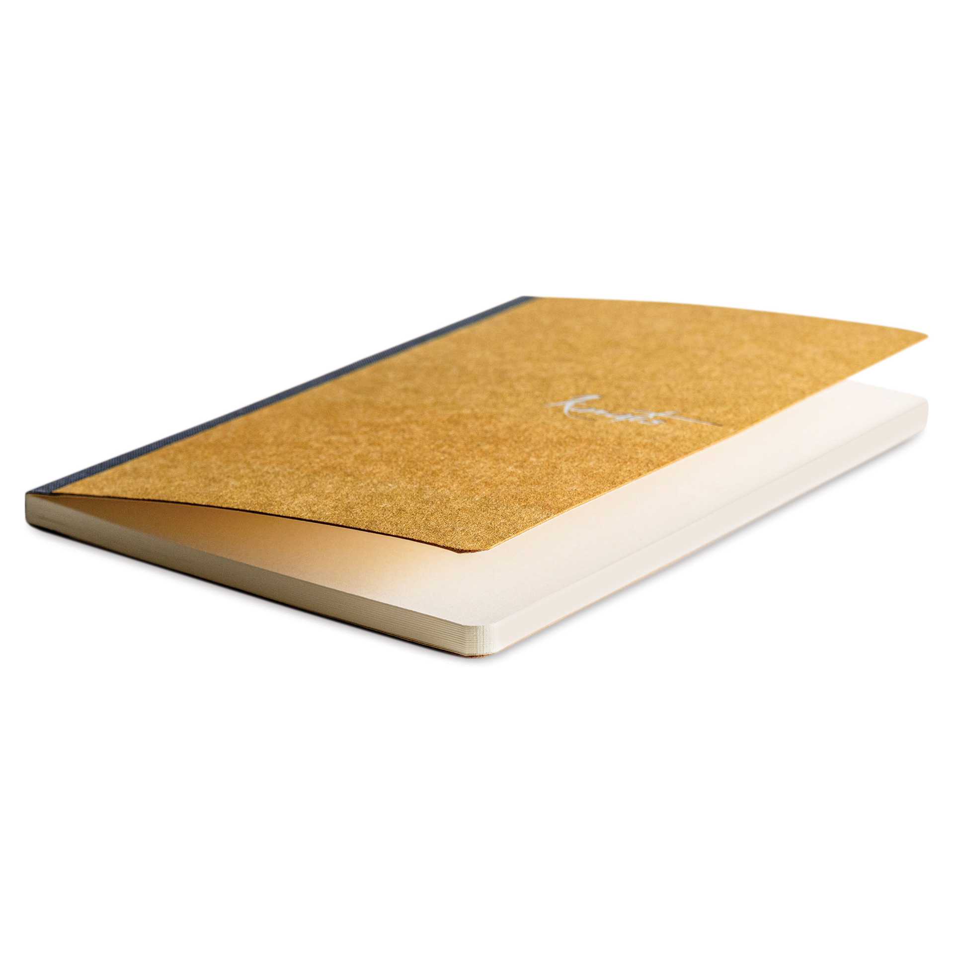 Karatis Fountain Pen Journal - Medium, Amber, 96 Sheets, slightly open