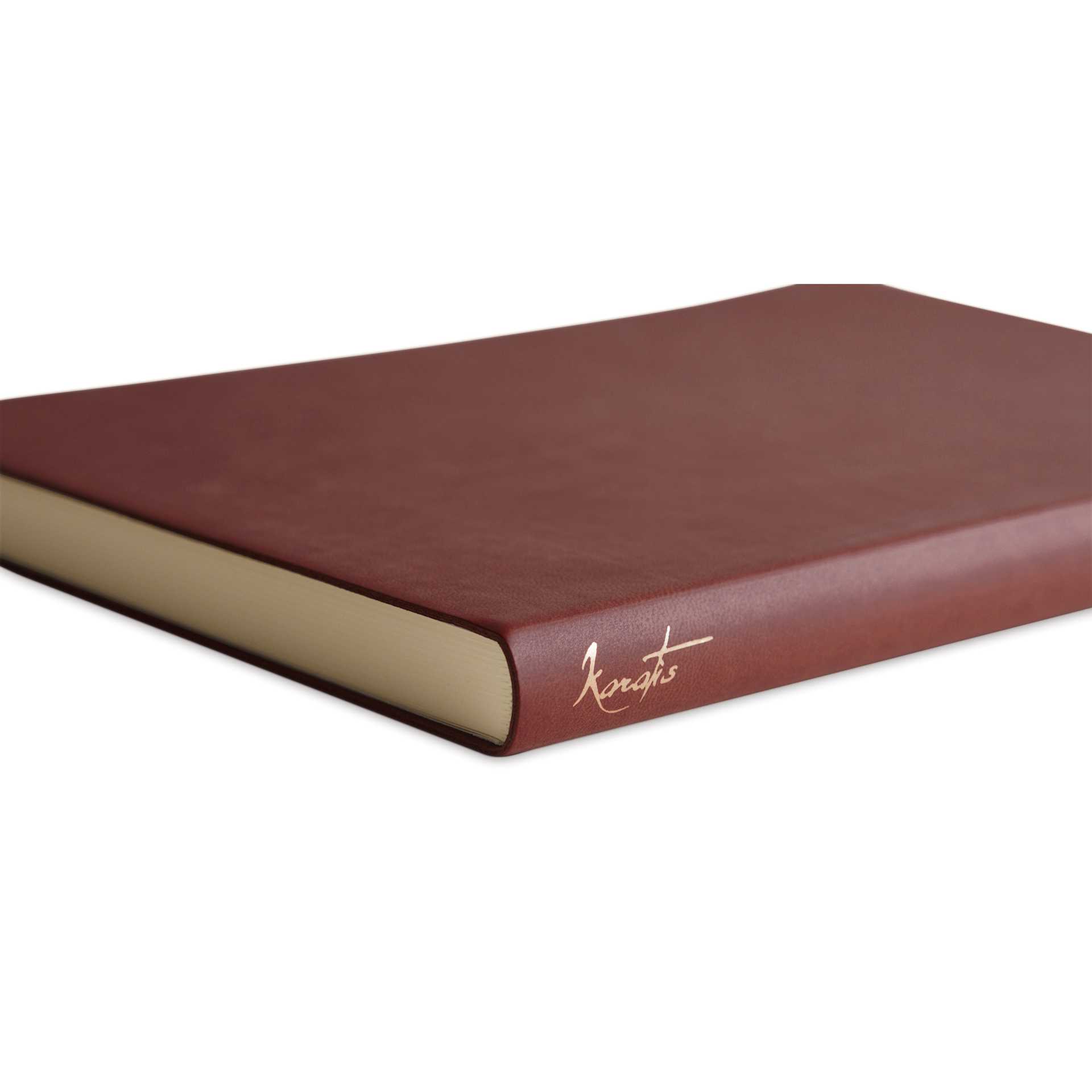 Karatis Vegan Leather Fountain Pen Journal - Large, Golden Brown, 240 Sheets