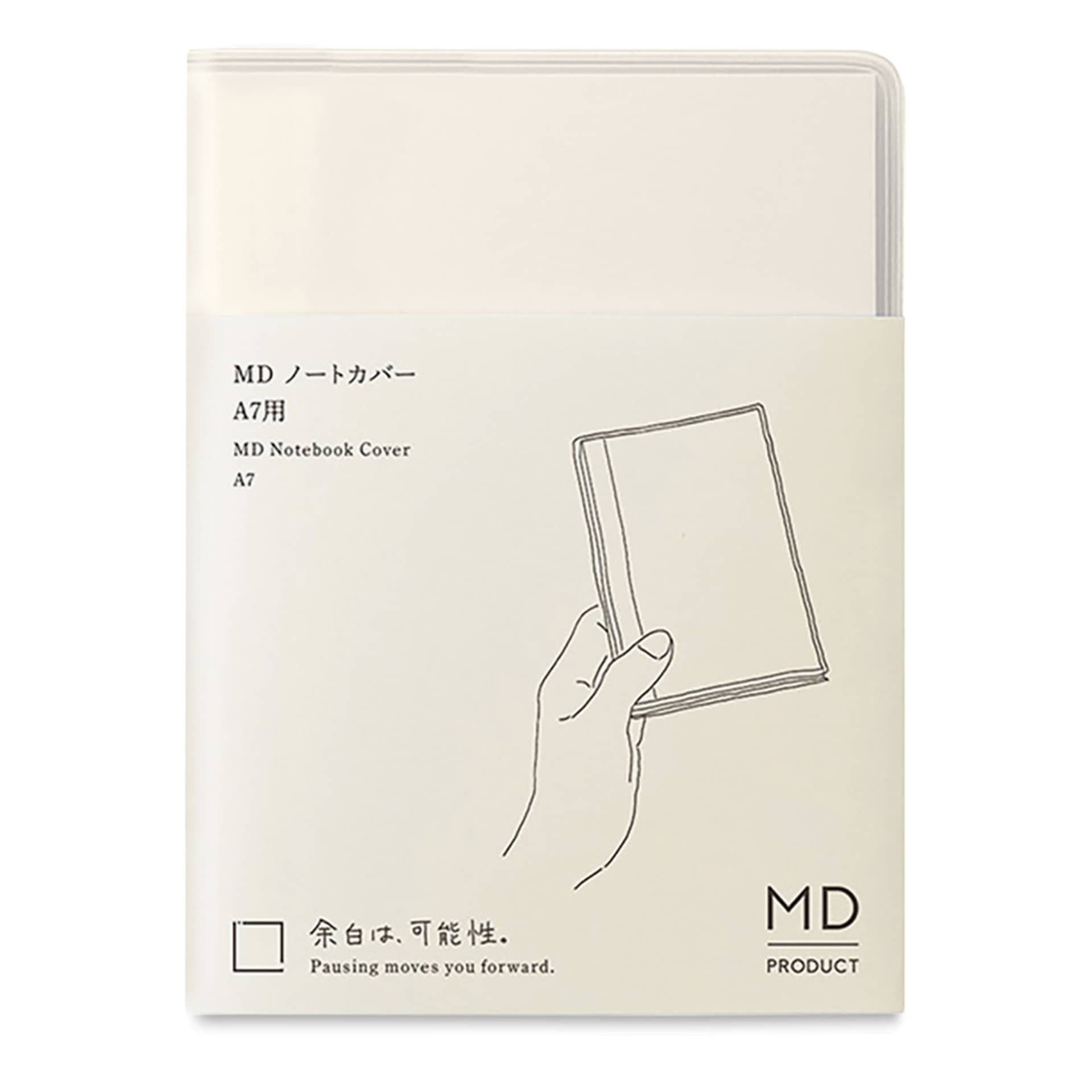 Midori MD Notebook Cover - A7, Clear, packaging