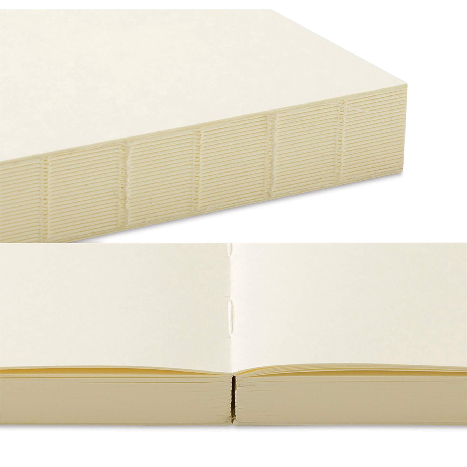 Midori MD Notebook Journal Codex 1 Day 1 Page - A5, Blank, White, binding