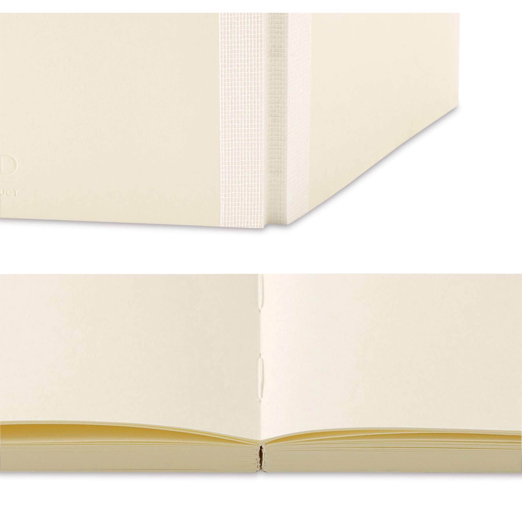 Midori MD Notebooks - A6, Blank, White, binding