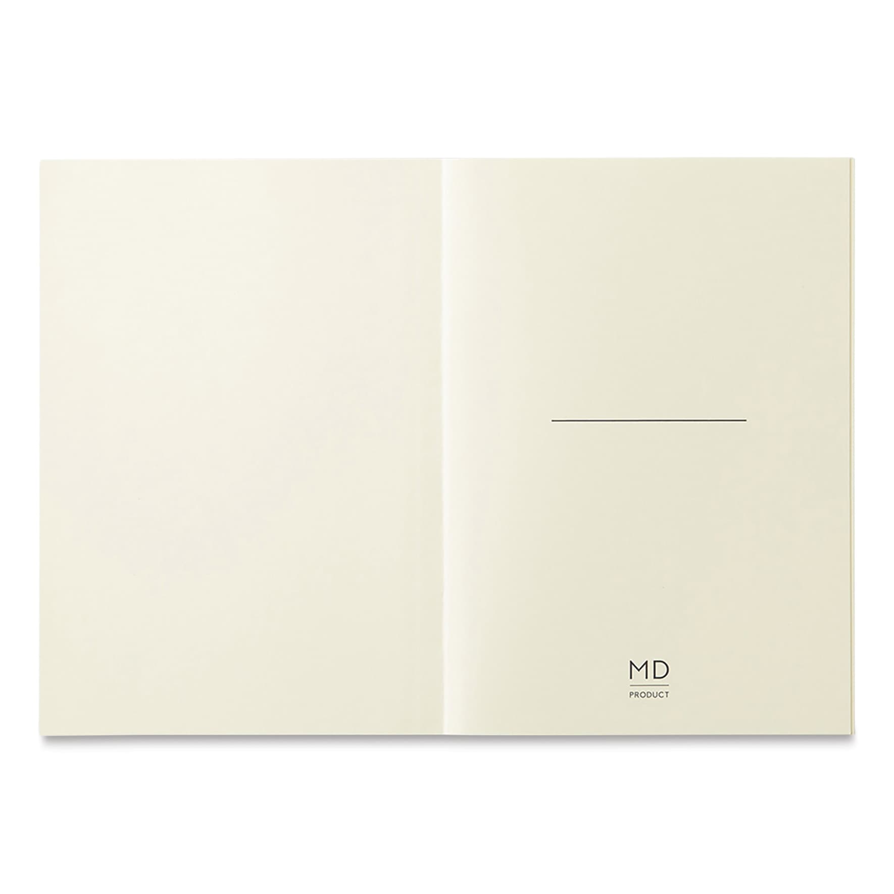 Midori MD Notebooks - A6, Blank, White, inside cover
