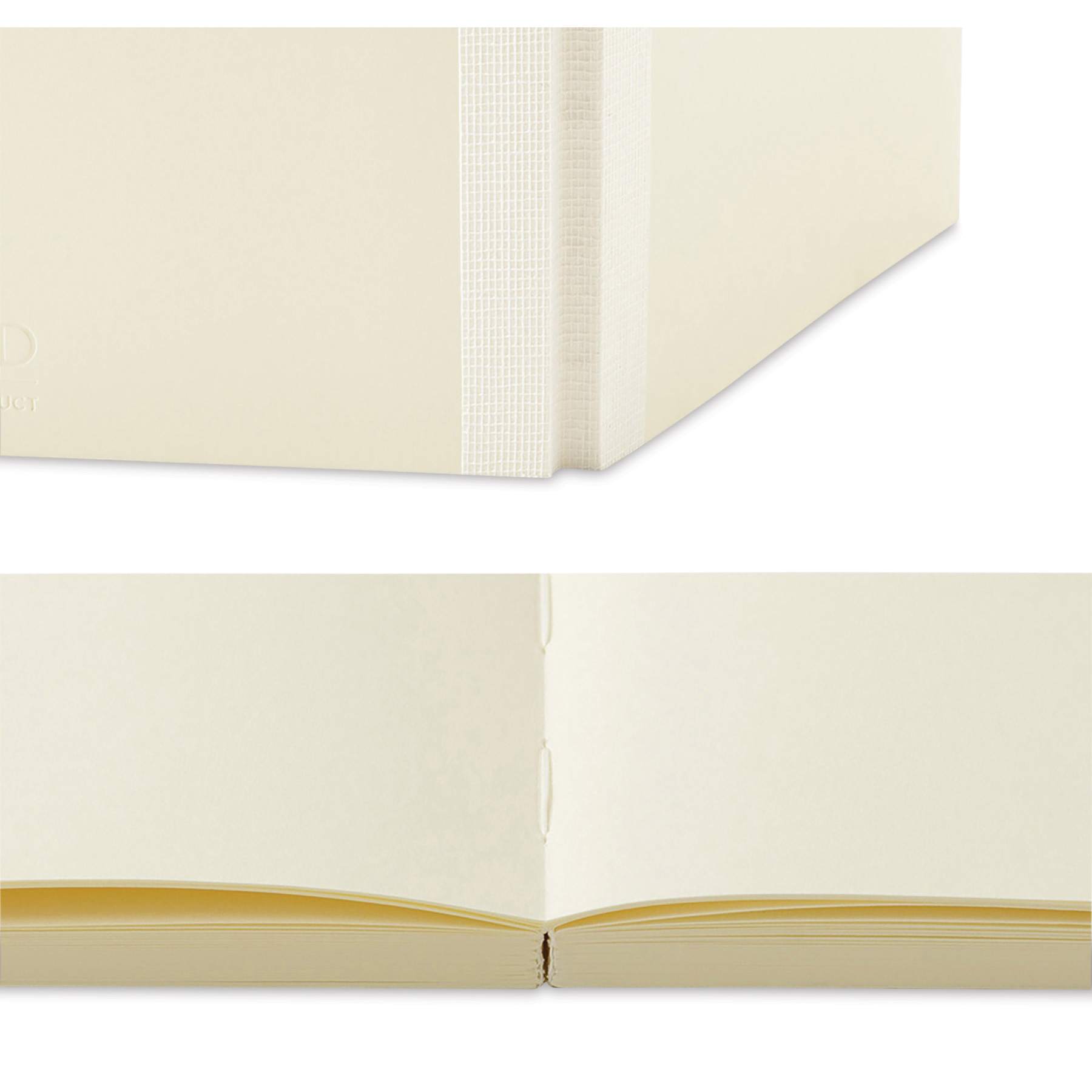 Midori MD Notebooks - A7, Blank, White, binding