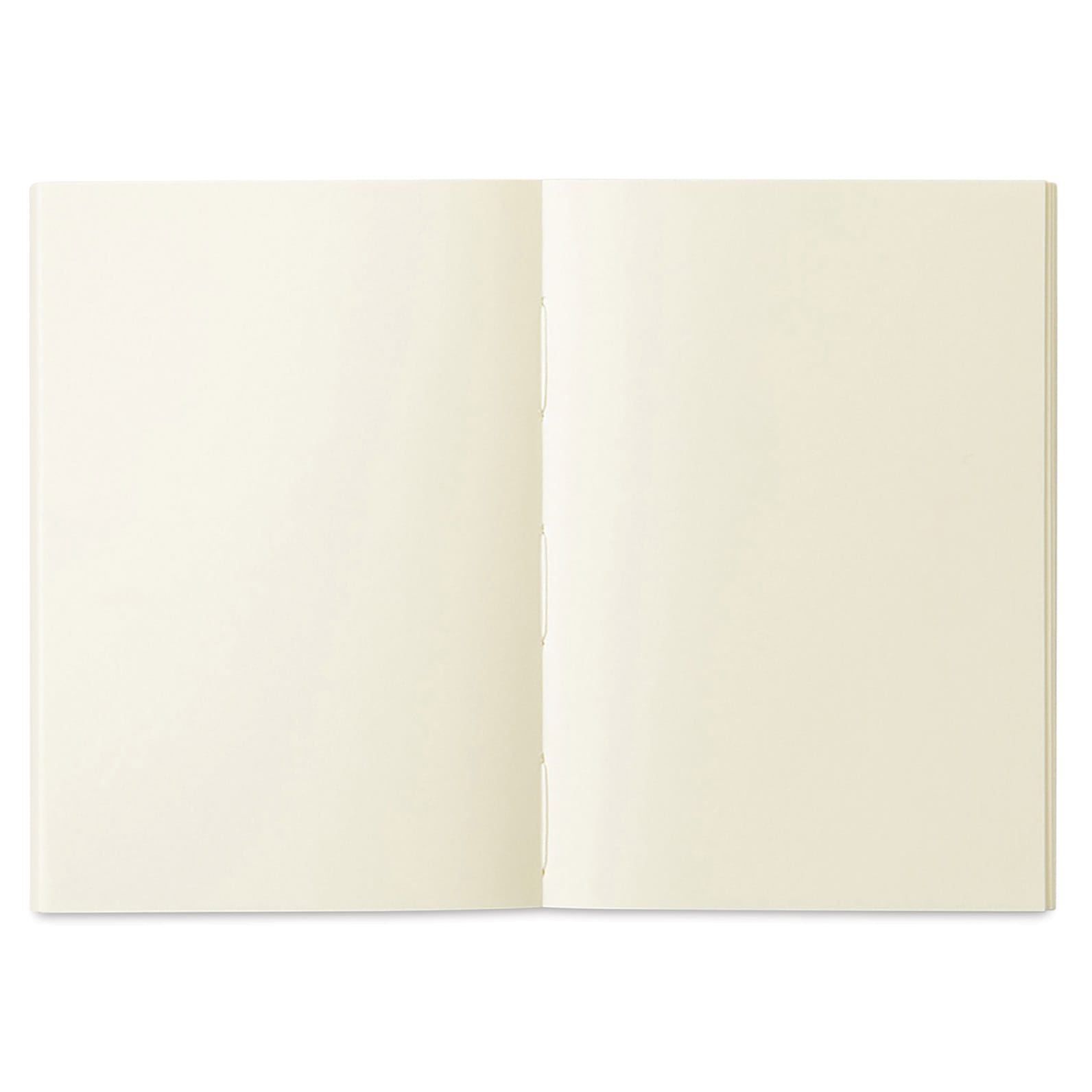 Midori MD Notebooks - A7, Blank, White, open