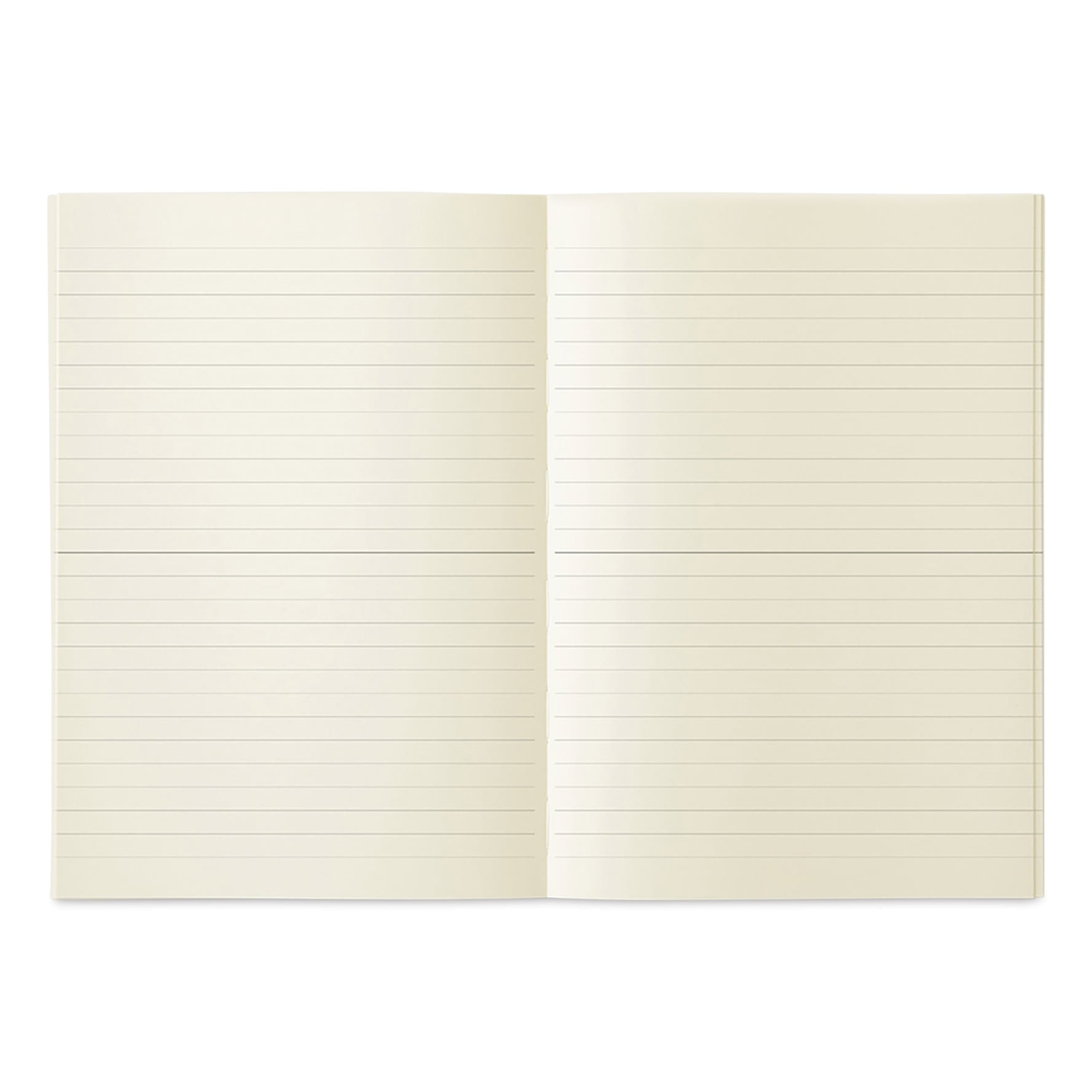 Midori MD Notebooks - A5, Lined, White, open