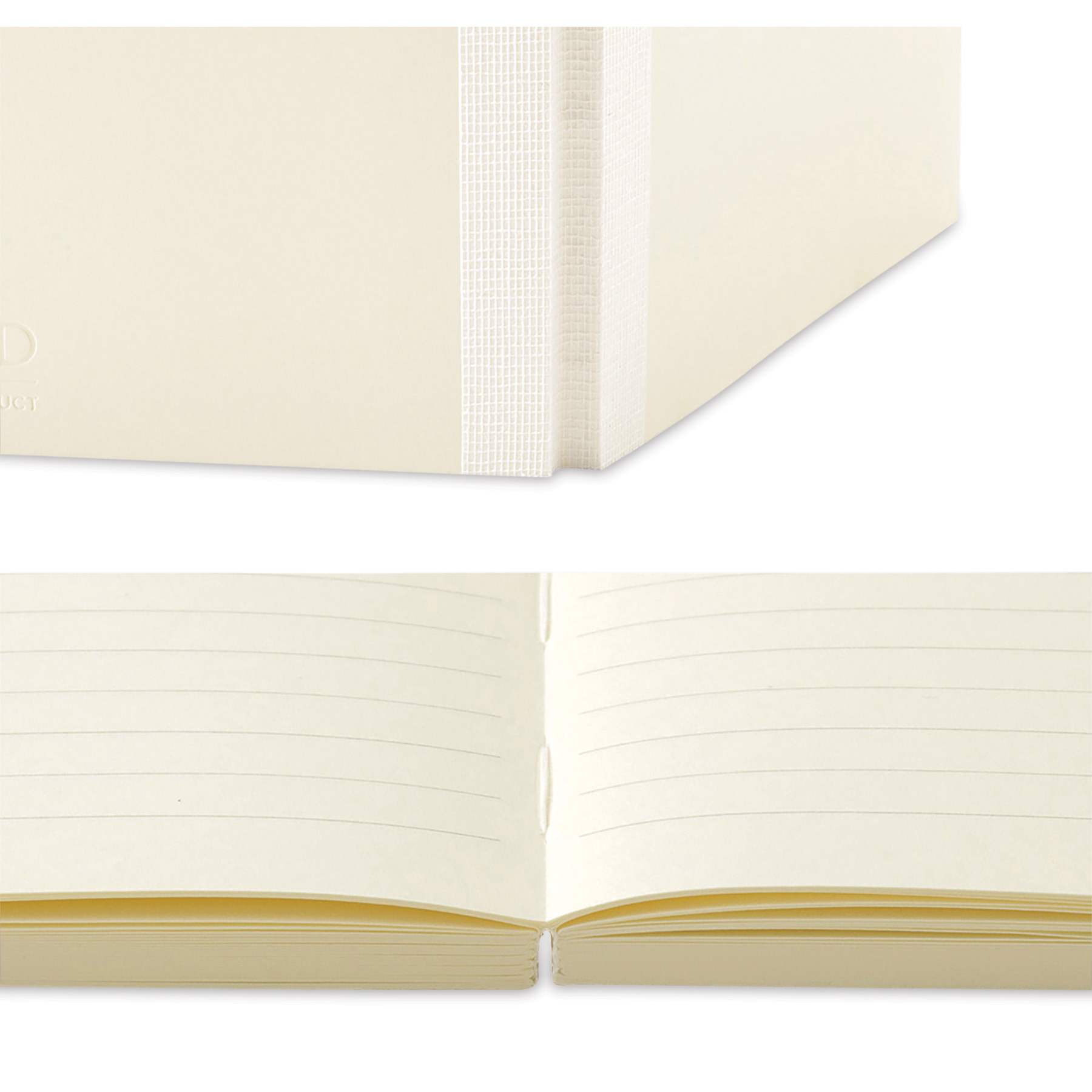 Midori MD Notebooks - A7, Lined, White, binding