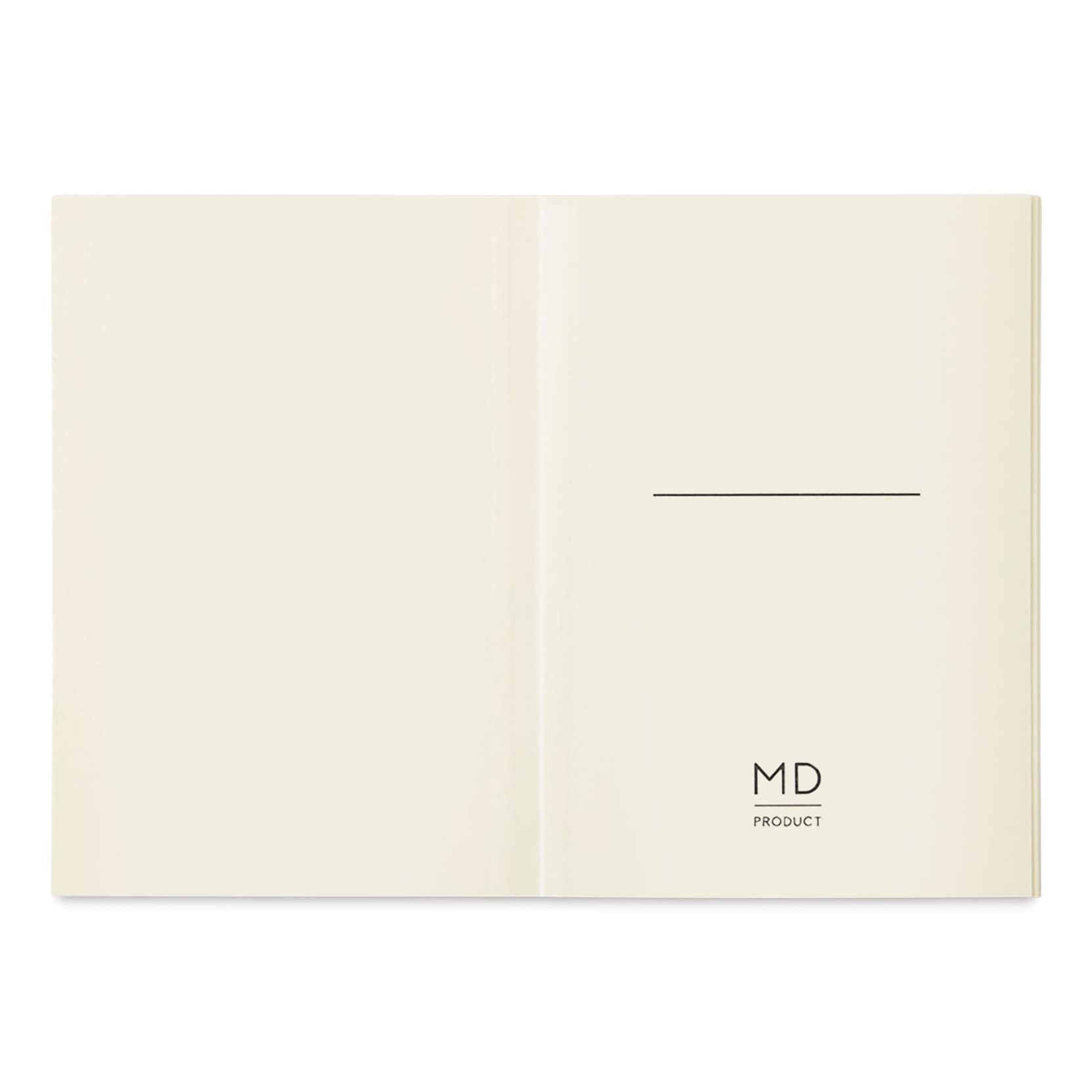 Midori MD Notebooks - A7, Lined, White, inside cover