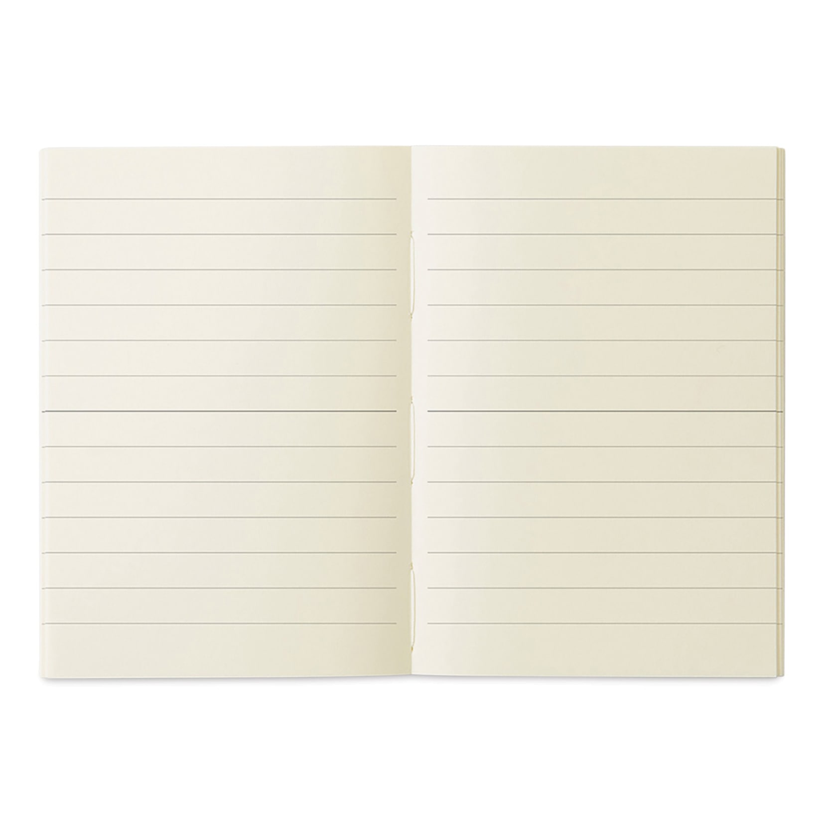 Midori MD Notebooks - A7, Lined, White, open