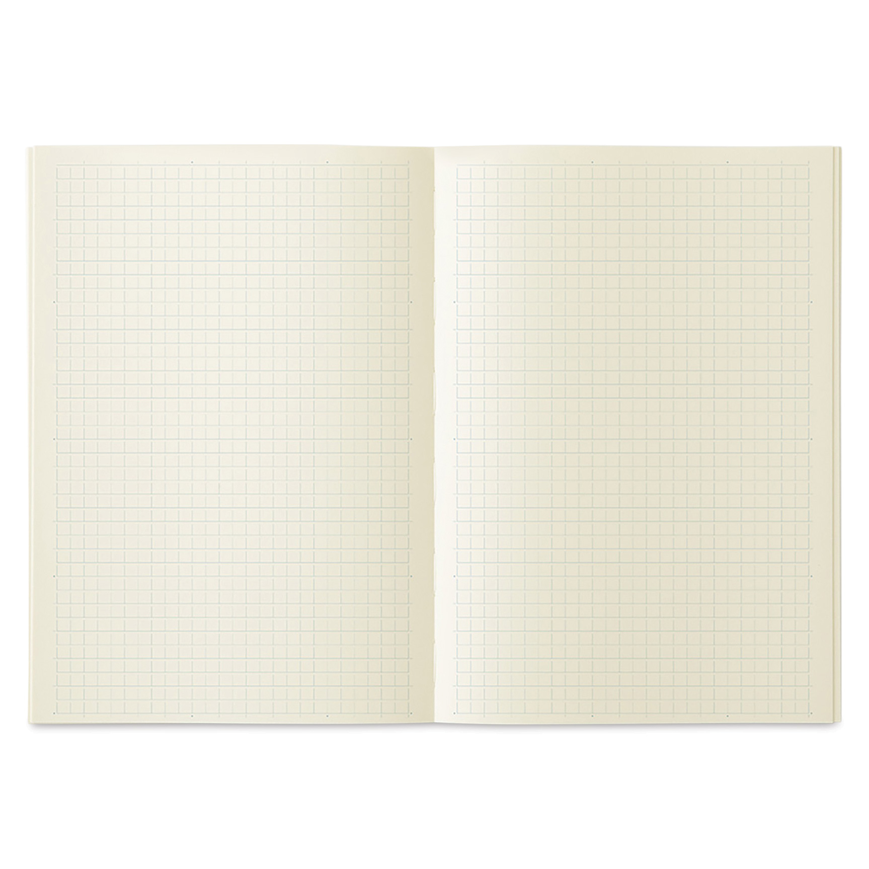 Midori MD Notebooks - A5, Grid, White, open