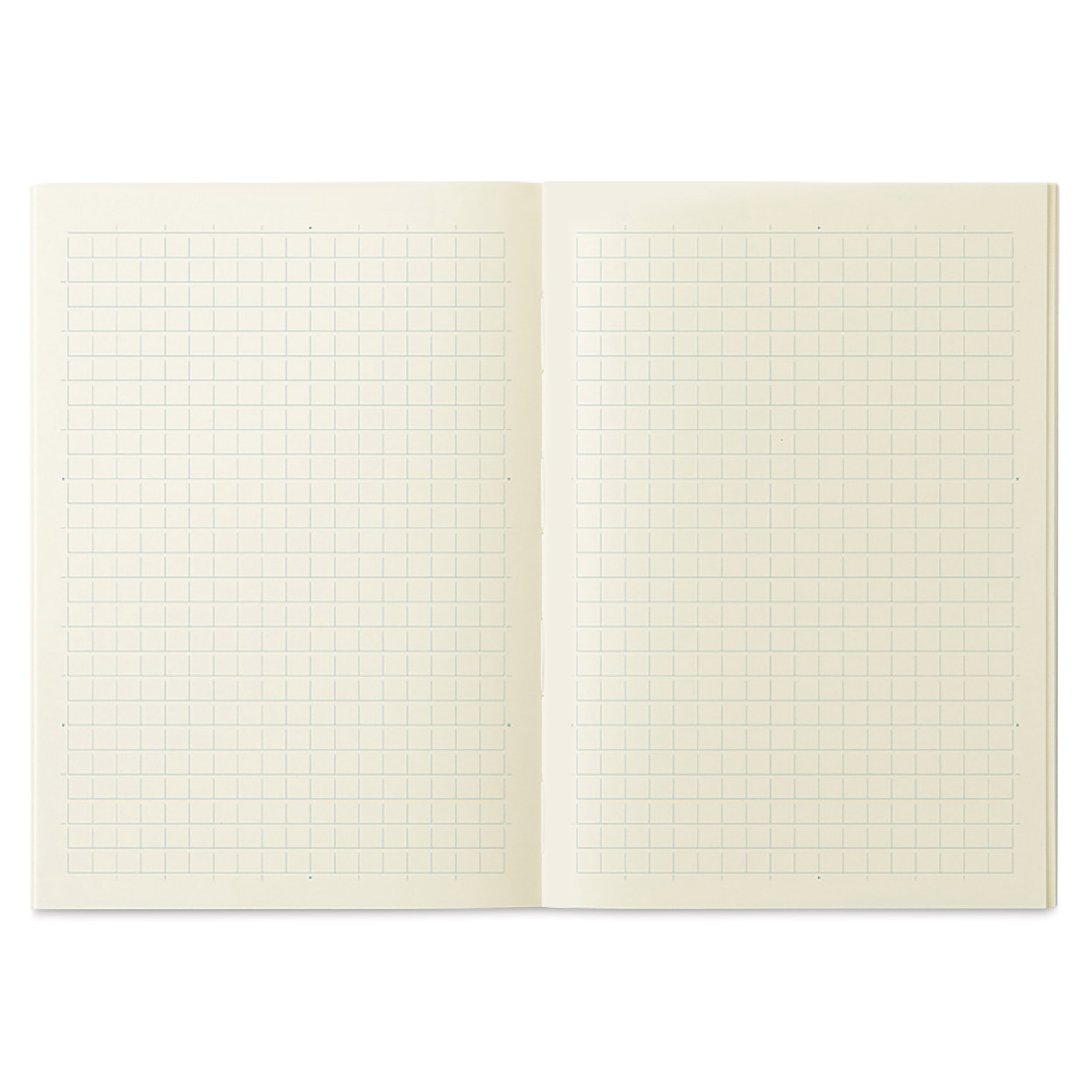 Midori MD Notebooks - A6, Grid, White, open