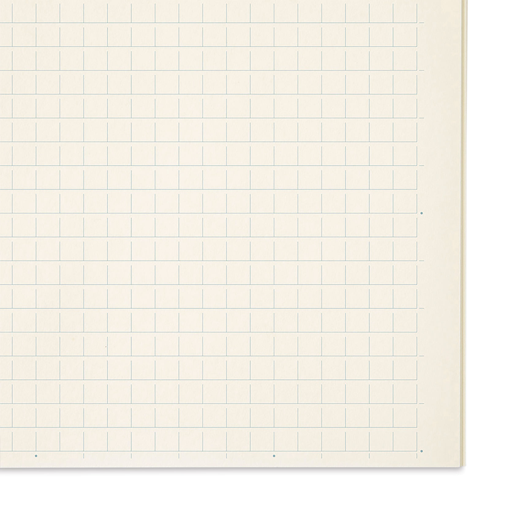 Midori MD Notebooks - A7, Grid, White, close-up of sheet