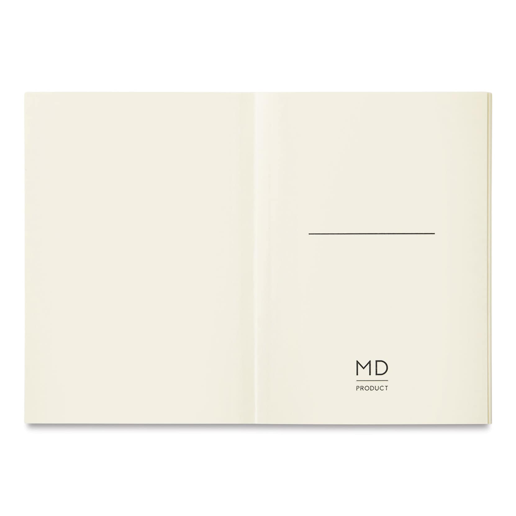 Midori MD Notebooks - A7, Grid, White, inside cover