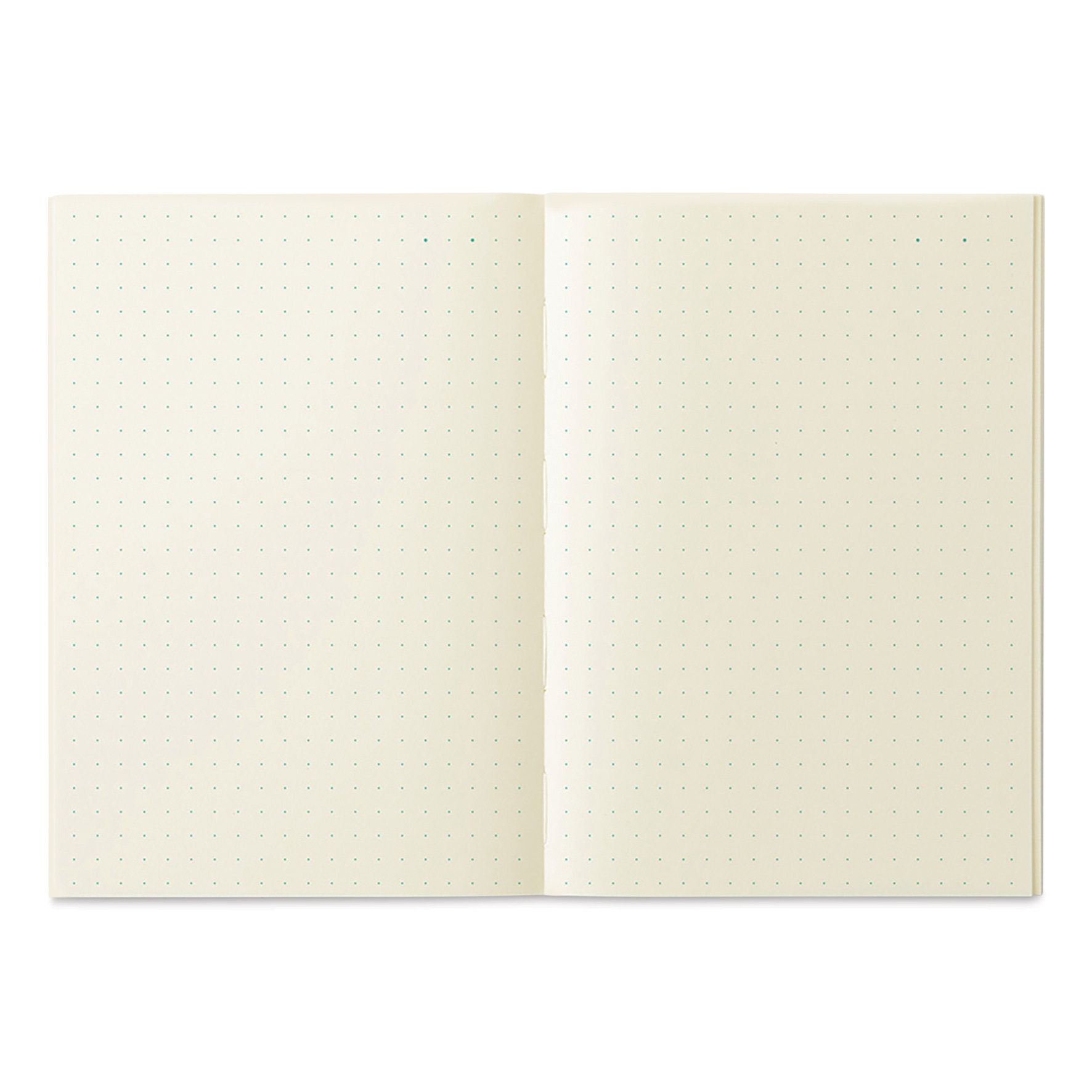 Midori MD Notebooks - A6, Dot Grid, White, open