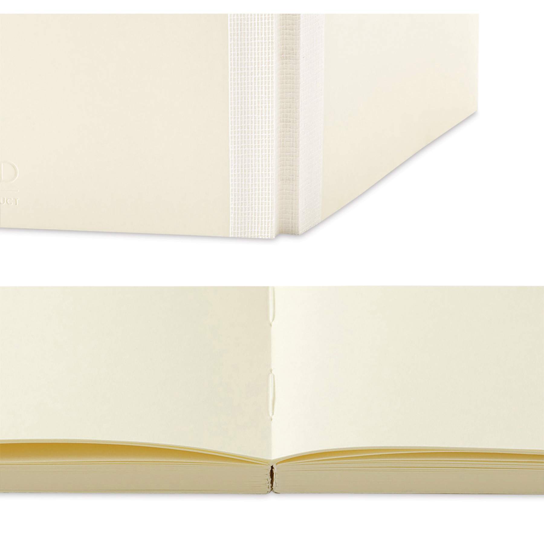 Midori MD Notebooks - B6 Slim, Blank, White, binding