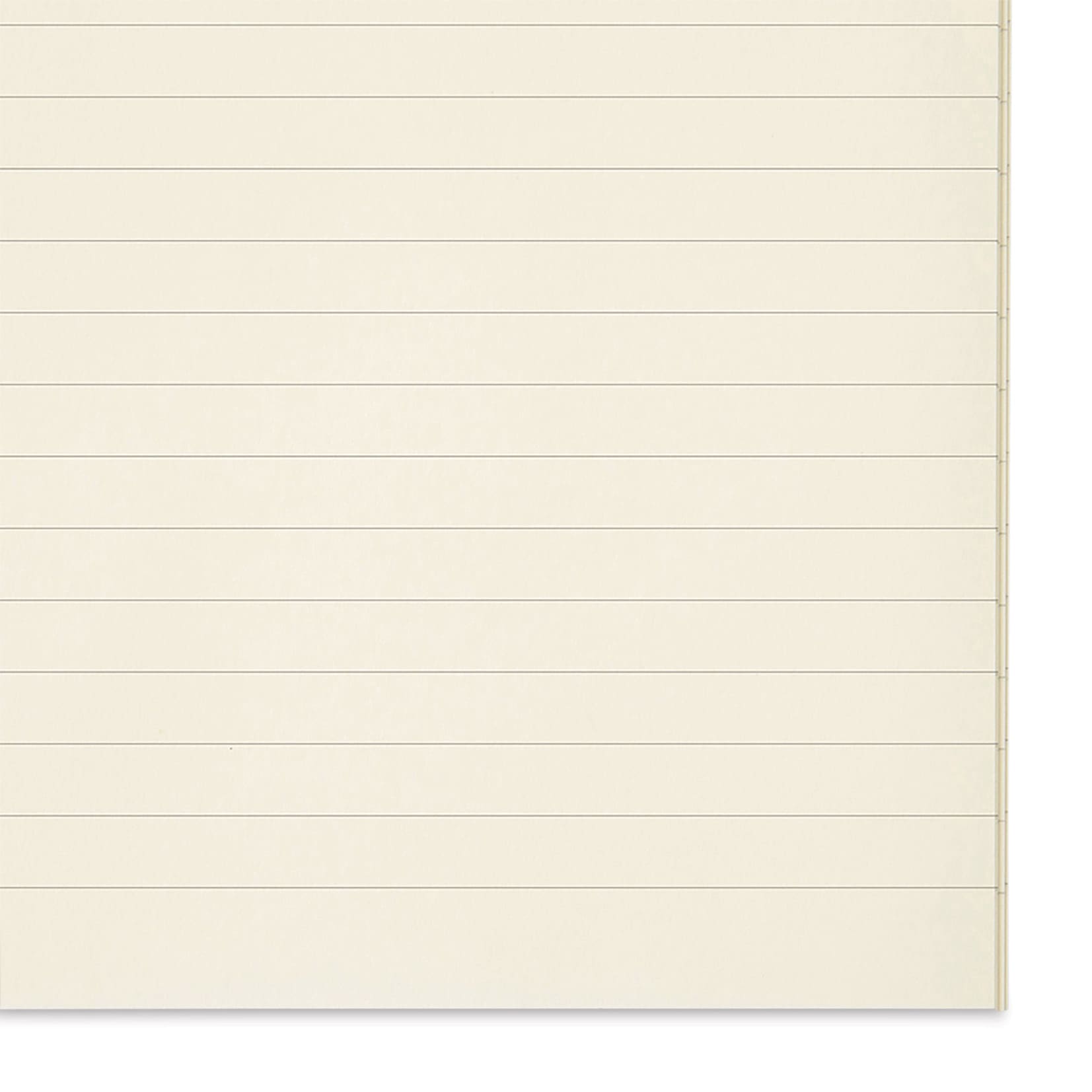 Midori MD Notebooks - B6 Slim, Lined, White, close-up of paper