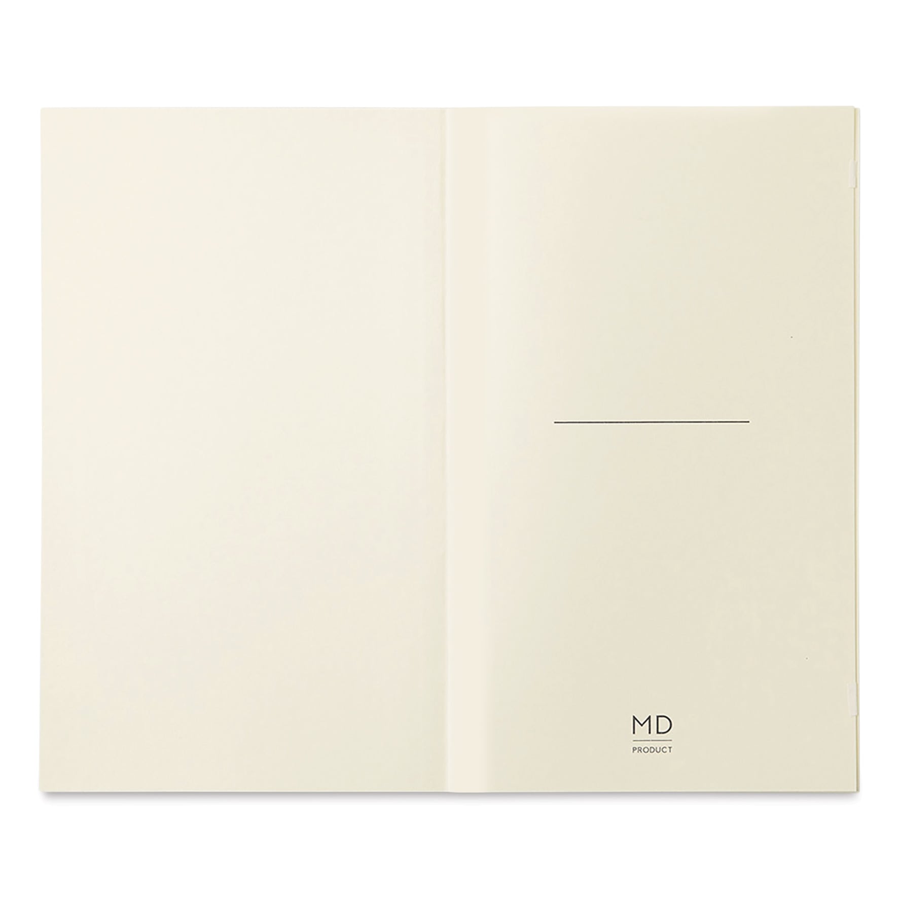 Midori MD Notebooks - B6 Slim, Lined, White, inside cover