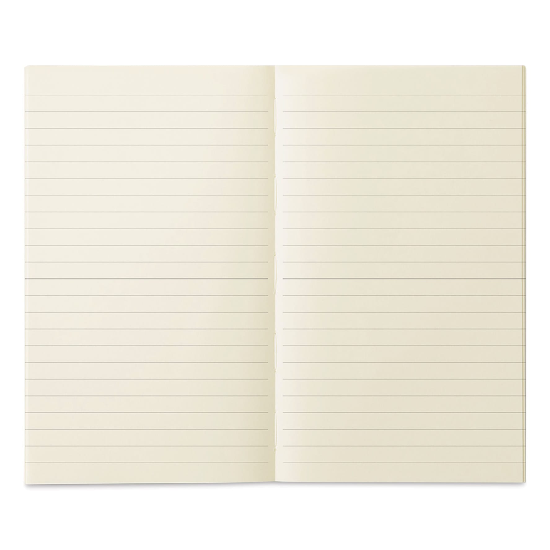 Midori MD Notebooks - B6 Slim, Lined, White, open