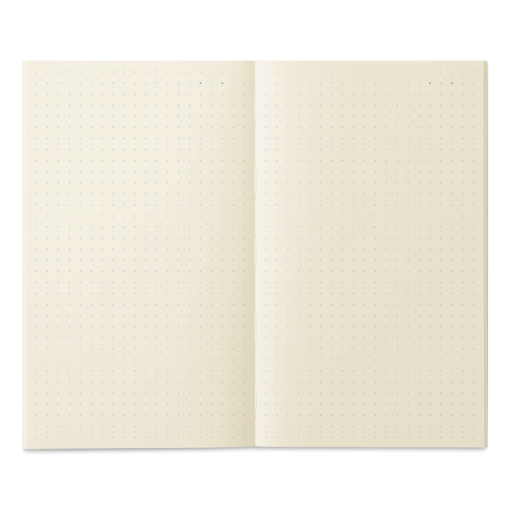 Midori MD Notebooks - B6 Slim, Dot Grid, White, open