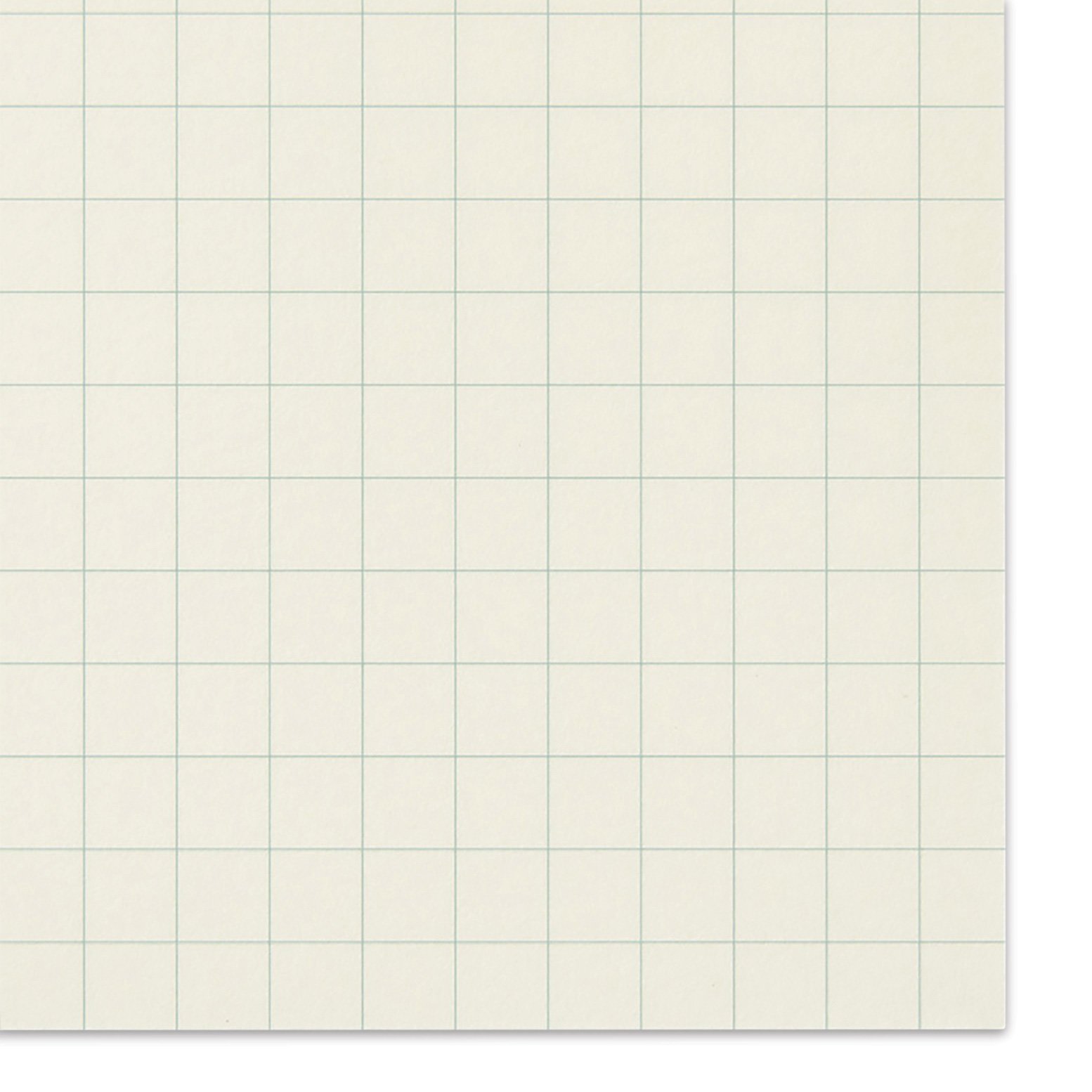 Midori MD Memo Block - 3.9" x 3.9", Grid, White, close-up of sheet