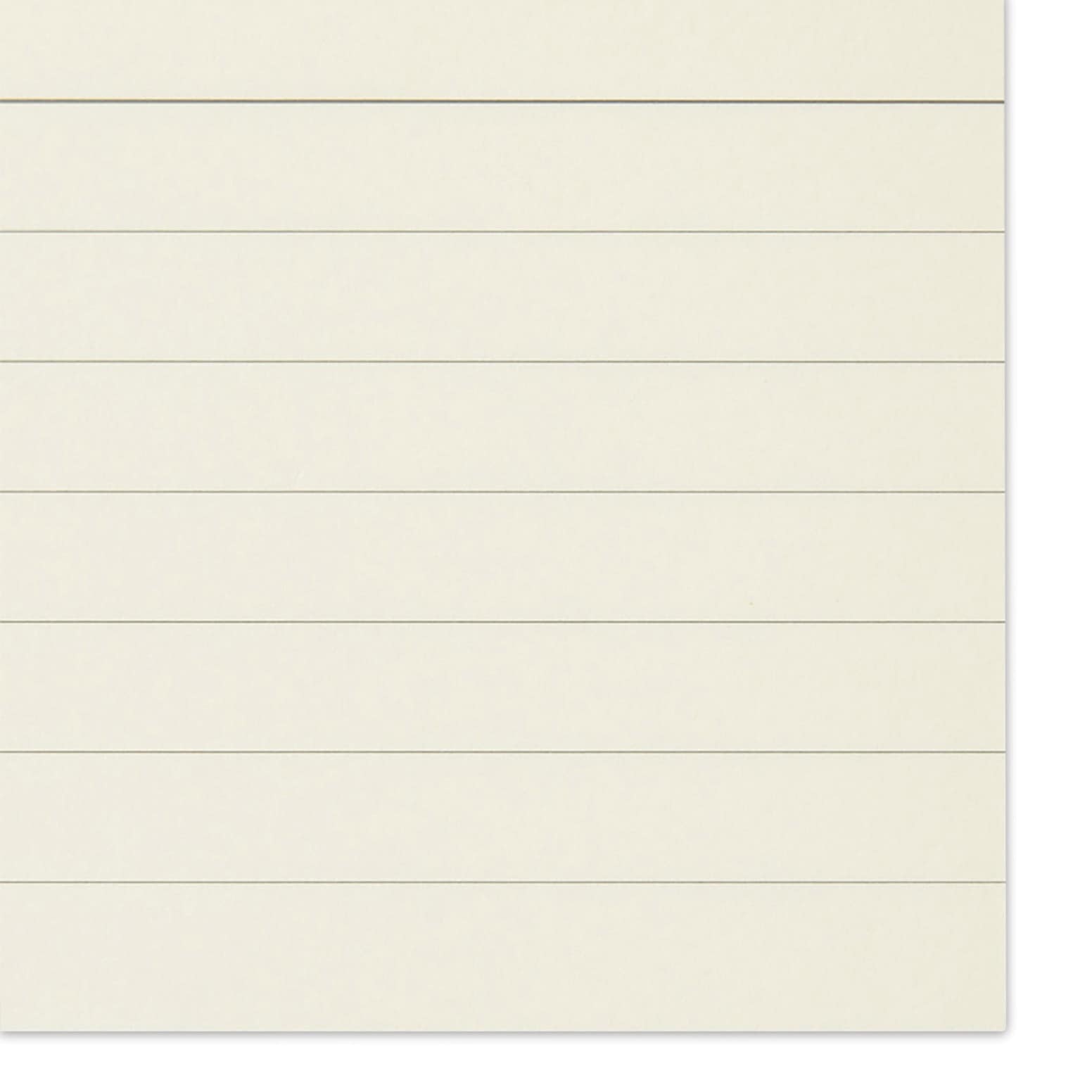 Midori MD Memo Block - 3.9" x 3.9", Lined, White, close-up of sheet