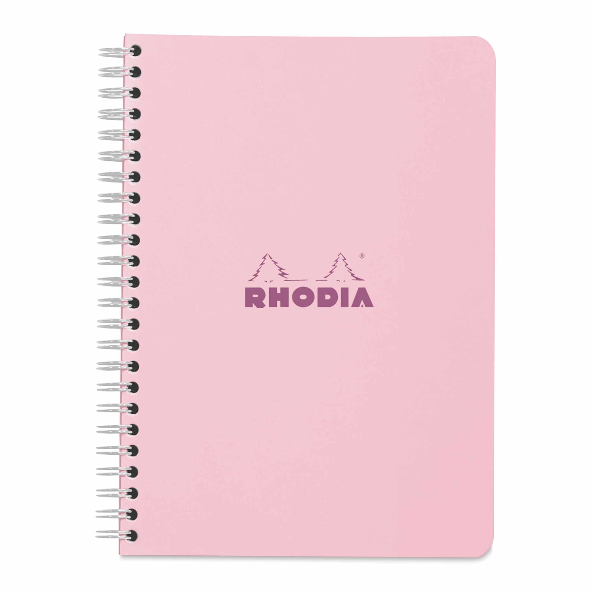 Rhodia Wirebound Notebook - 6" x 8-1/4", Rose, Graph