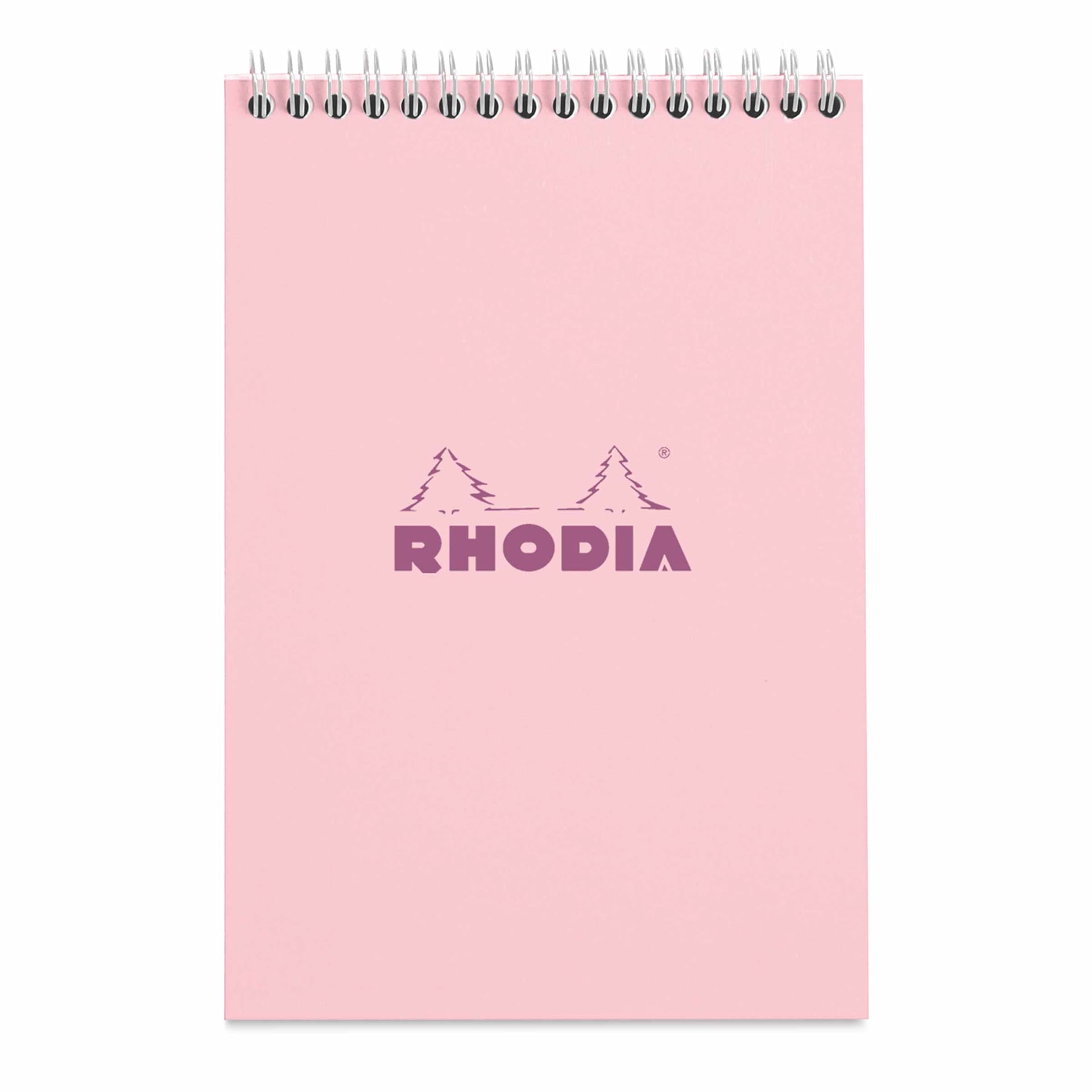 Rhodia Top Wirebound Pad - 6" x 8-1/4", Rose, Graph