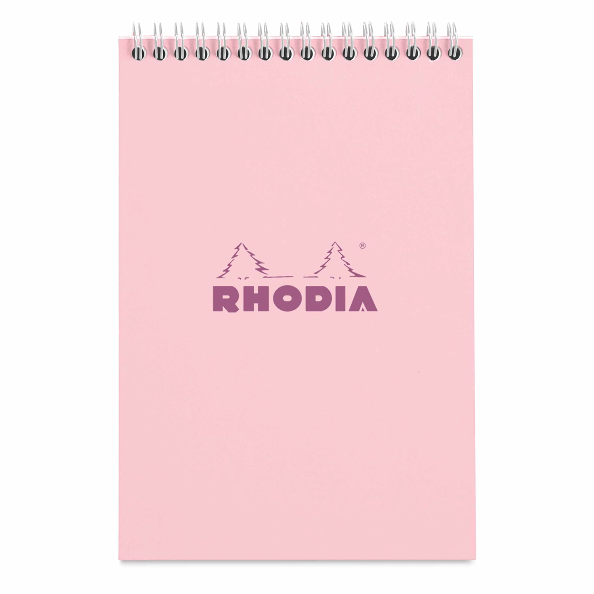 Rhodia Top Wirebound Pad - 6" x 8-1/4", Rose, Ruled