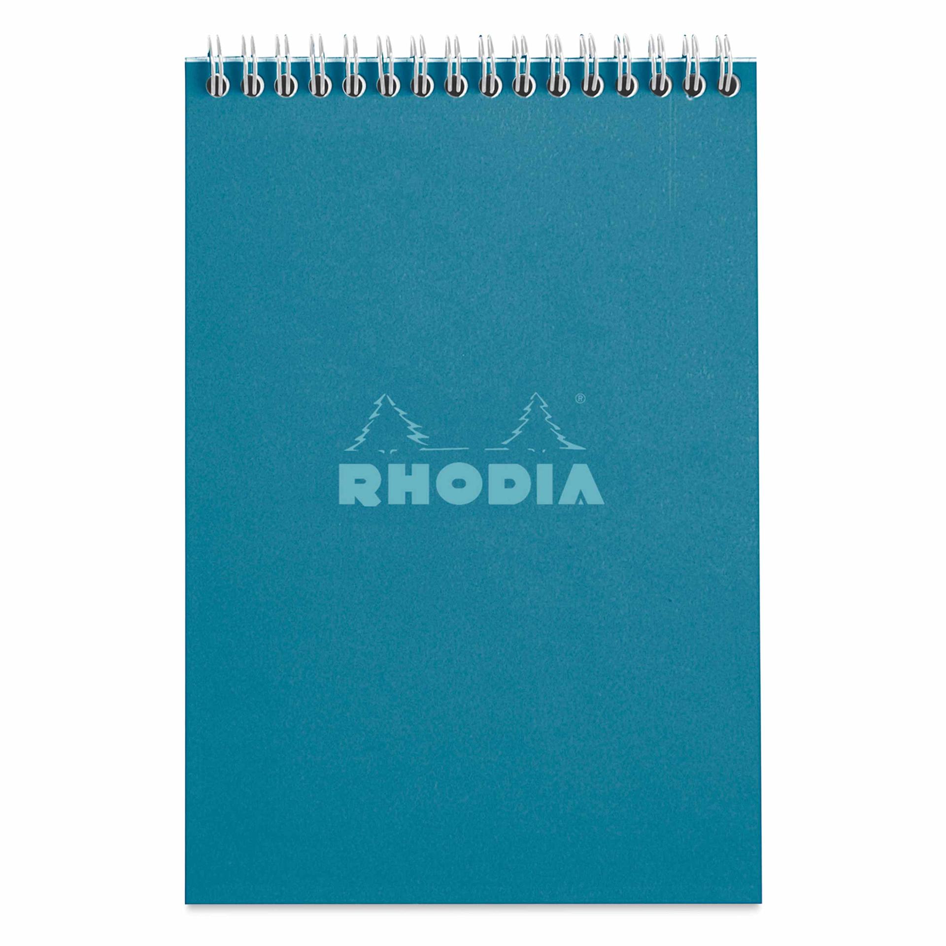 Rhodia Top Wirebound Pad - 6" x 8-1/4", Peacock, Ruled