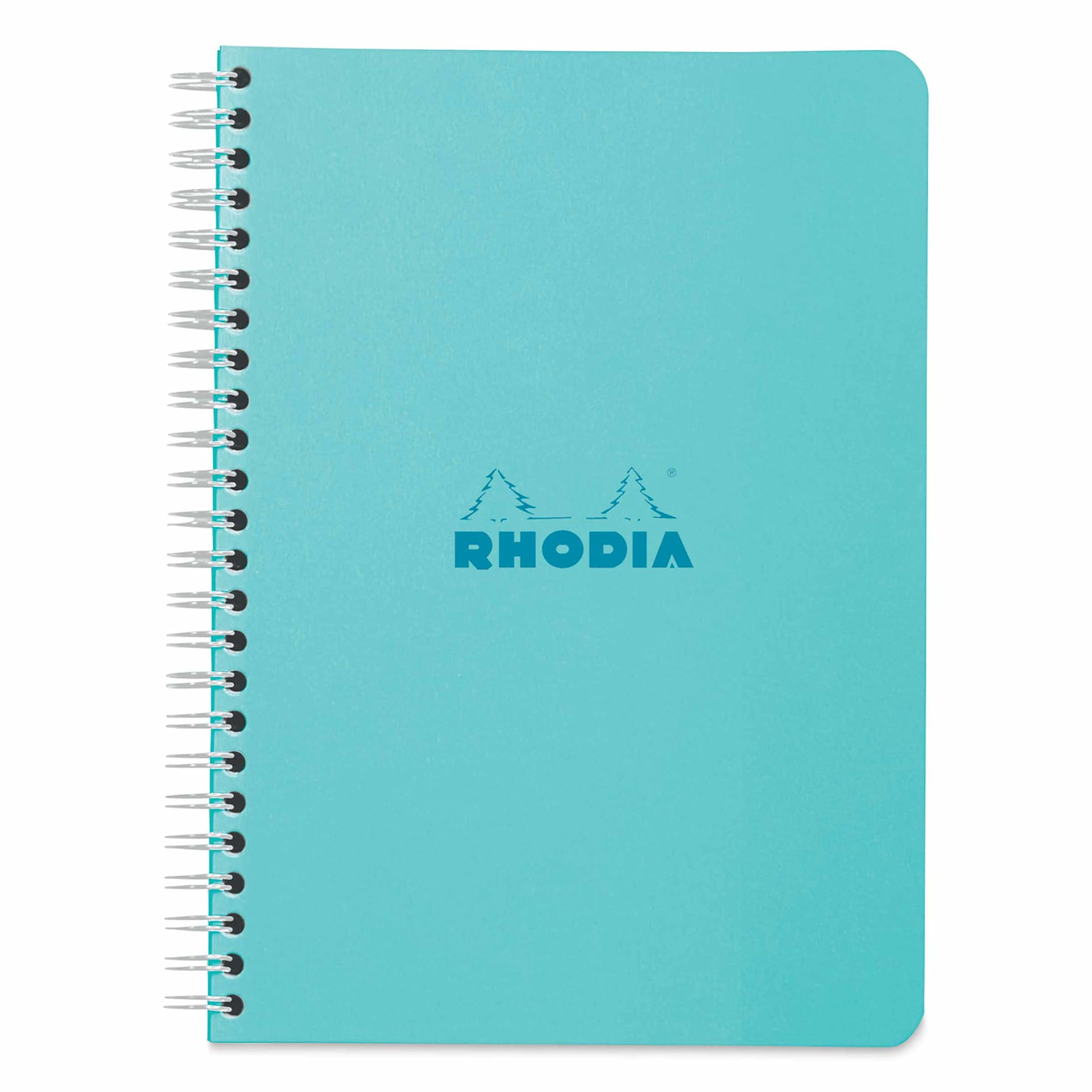 Rhodia Wirebound Notebook - 6" x 8-1/4", Azure, Ruled