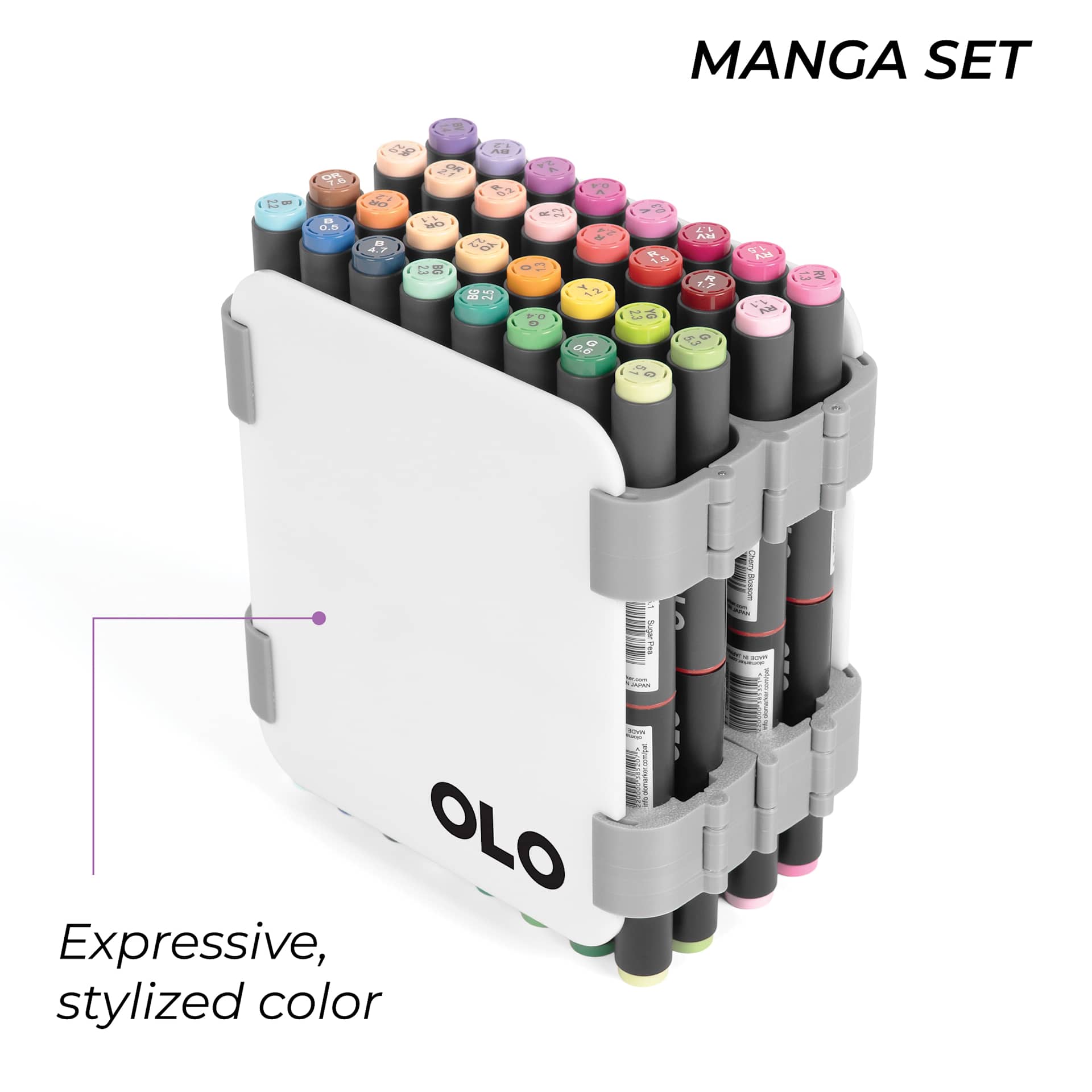 Manga Set. Expressive, stylized color.