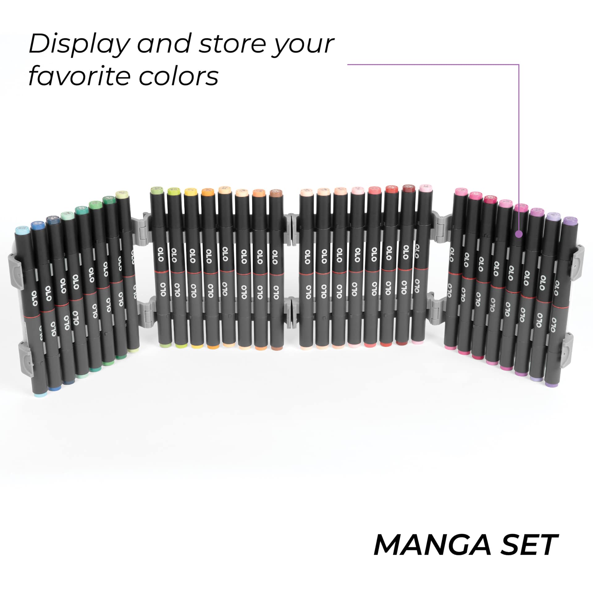 Display and store your favorite colors. Manga Set.