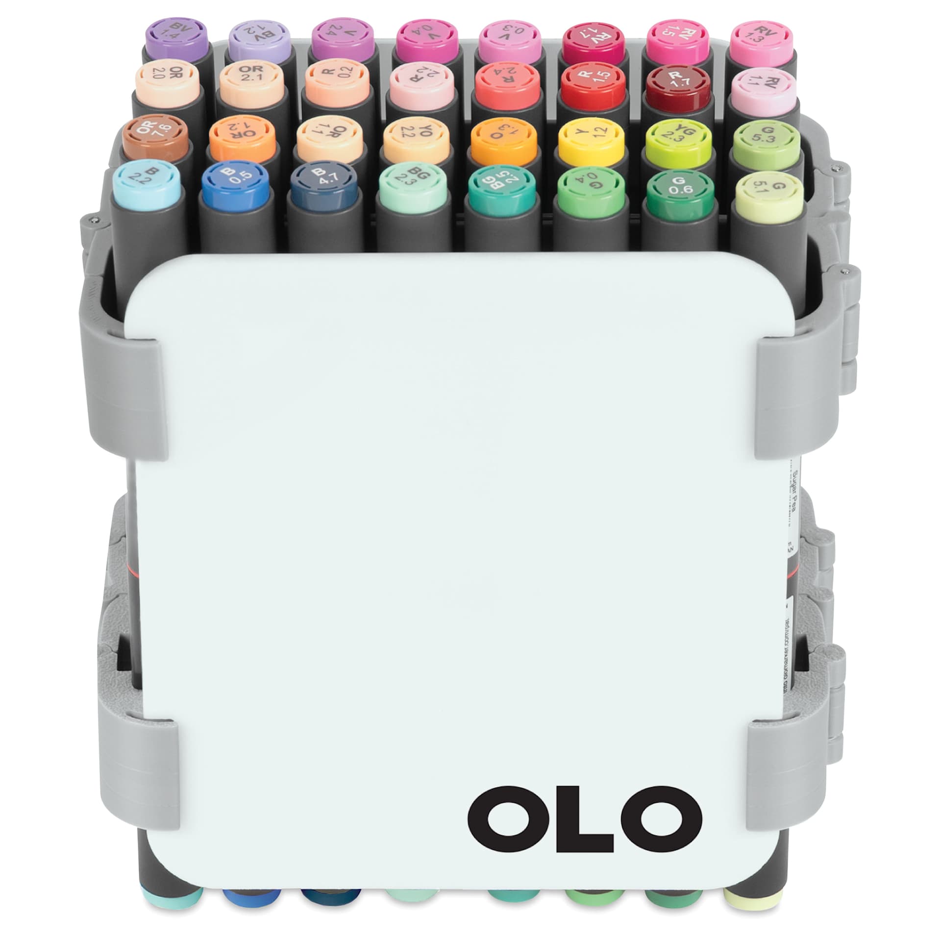 Olo Dual Tip Marker Carry Case - Set of 64, Manga Colors
