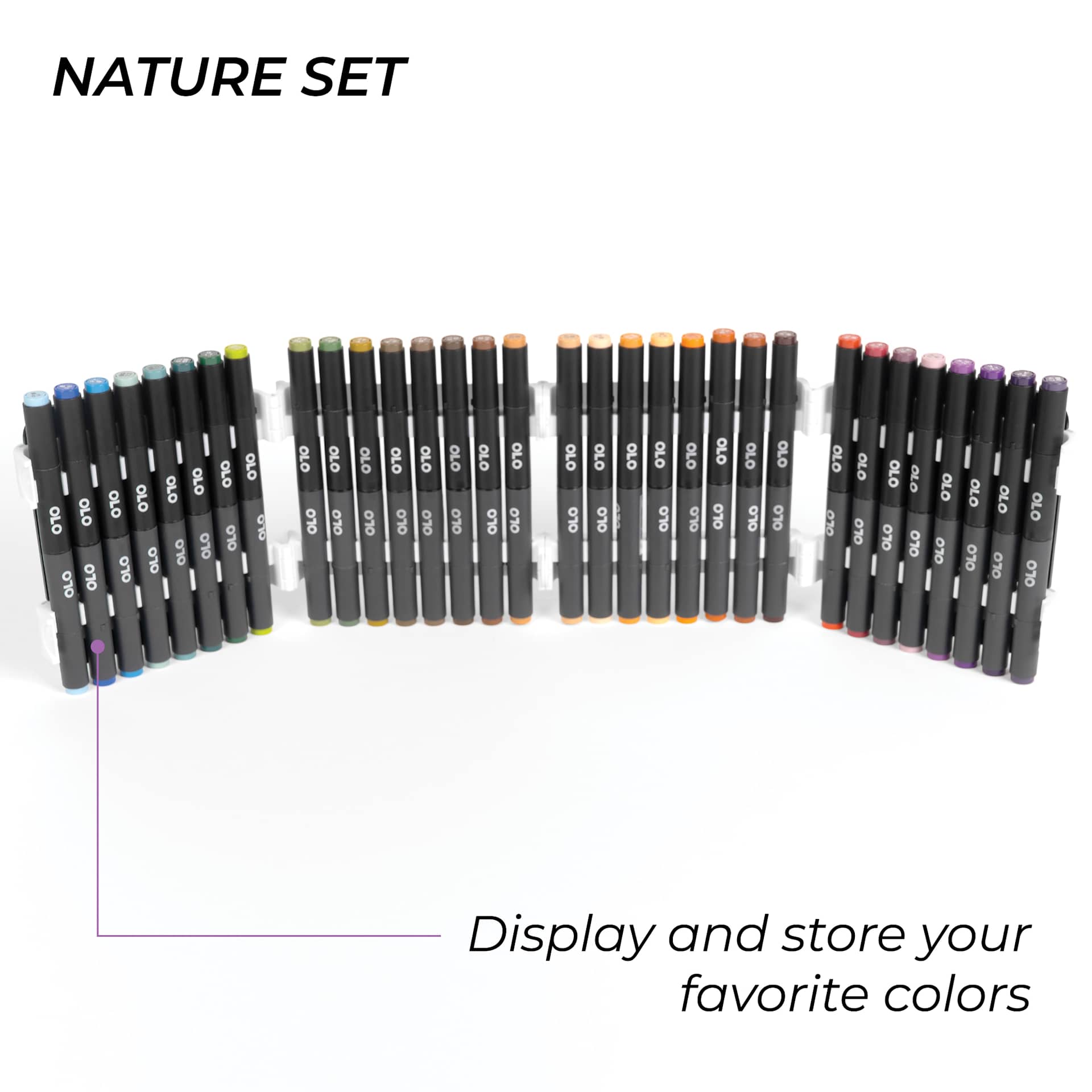 Nature Set. Display and store your favorite colors.