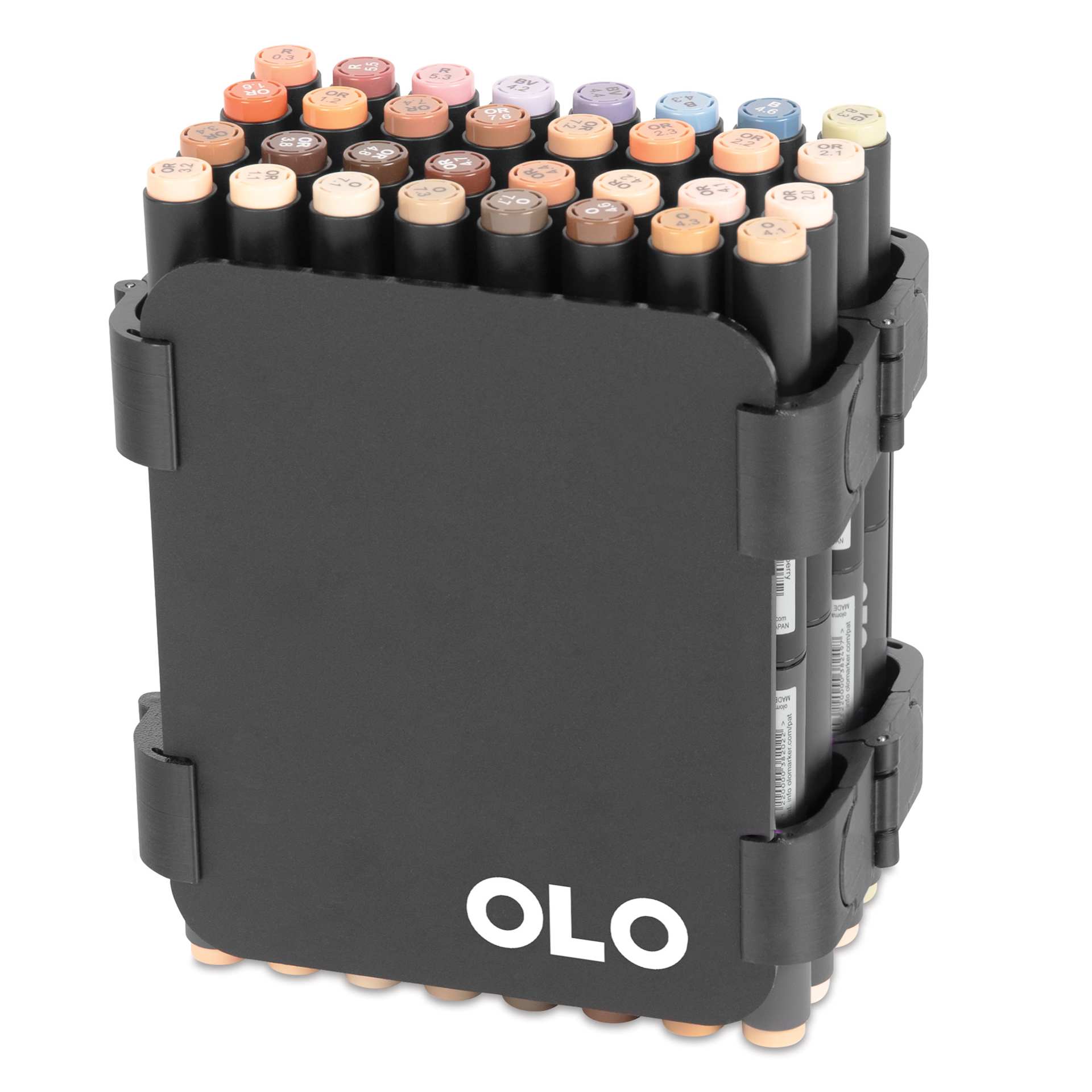 Olo Dual Tip Marker Carry Case - Set of 64, Portrait Colors