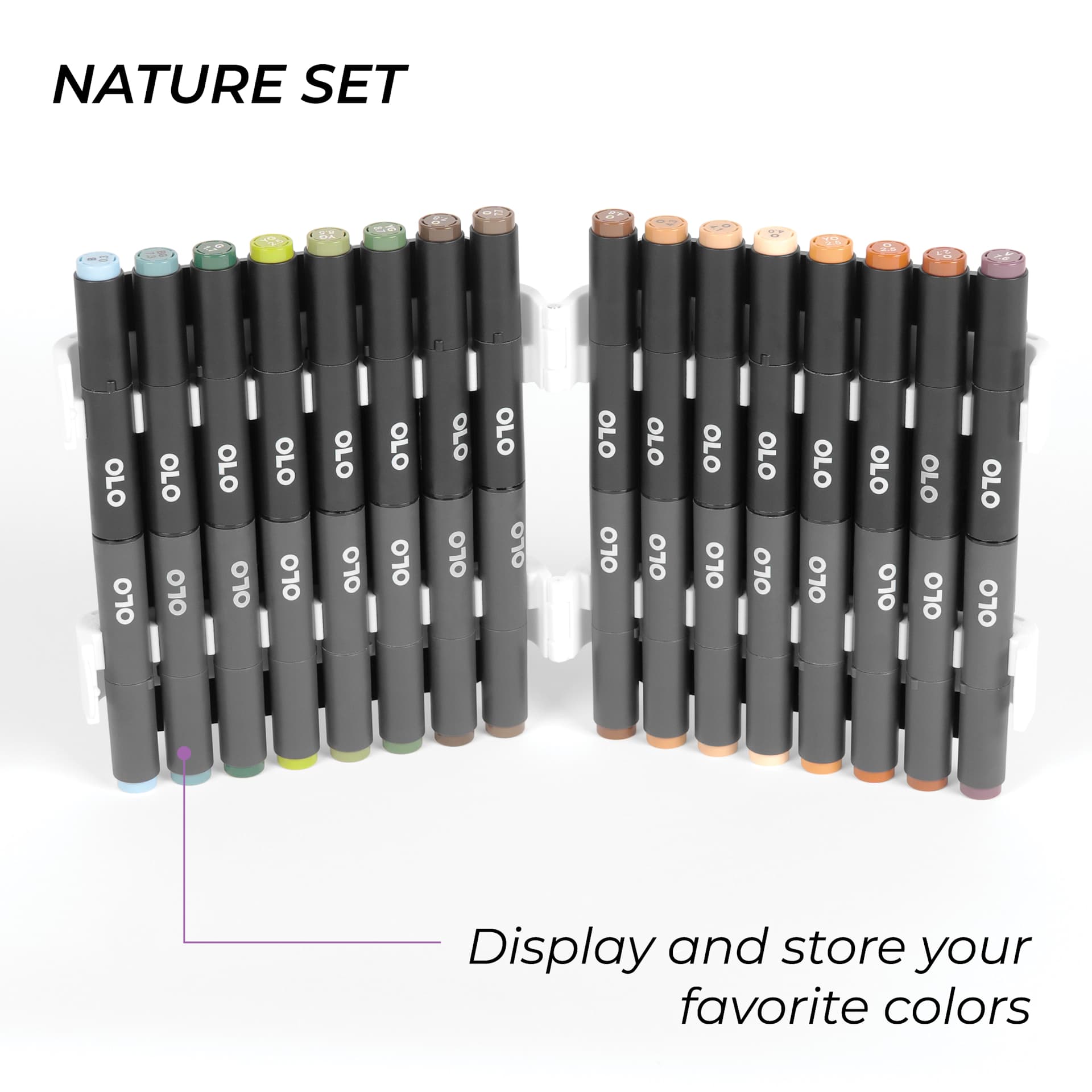 Nature Set. Display and store your favorite colors.