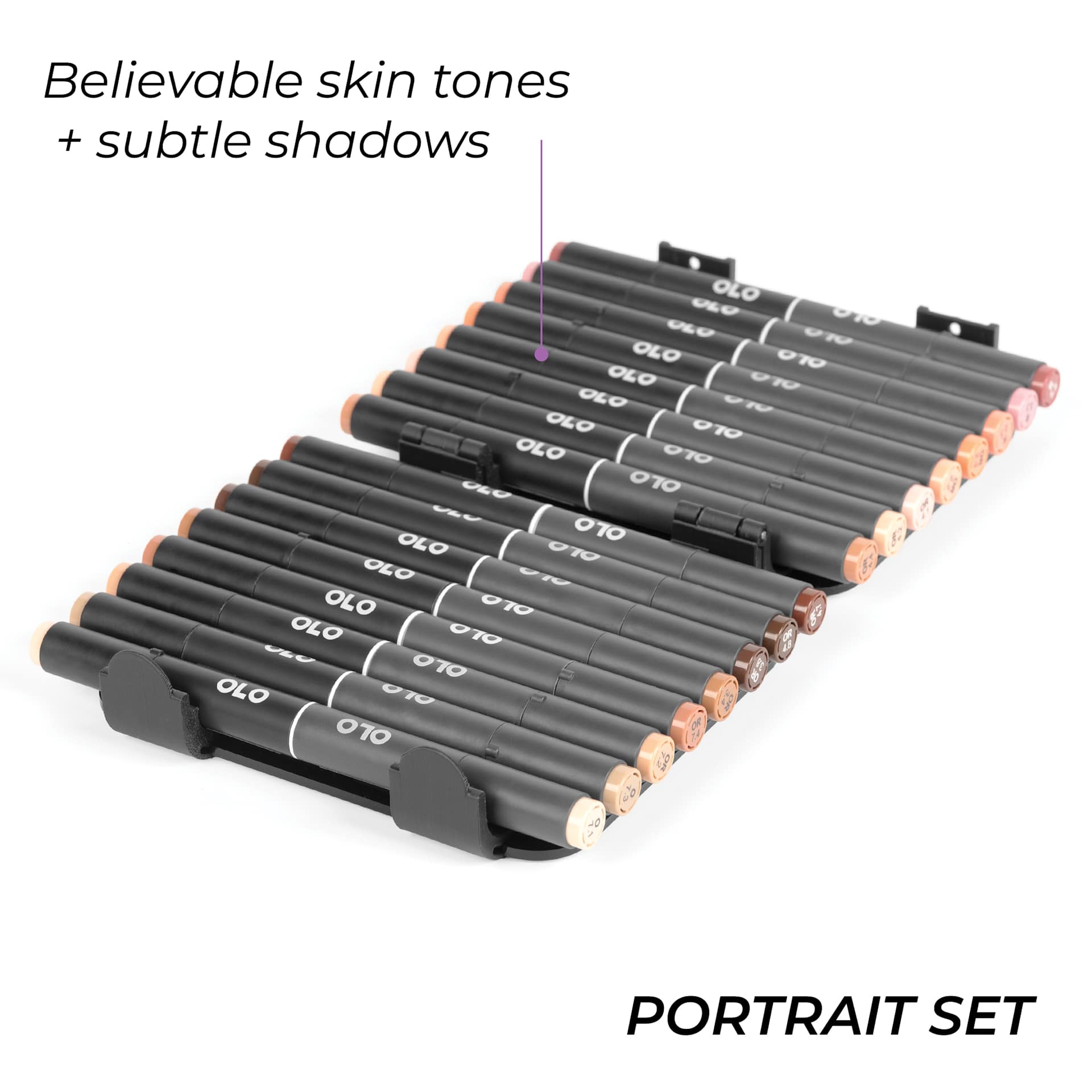 Believable skin tones and subtle shadows. Portrait Set.