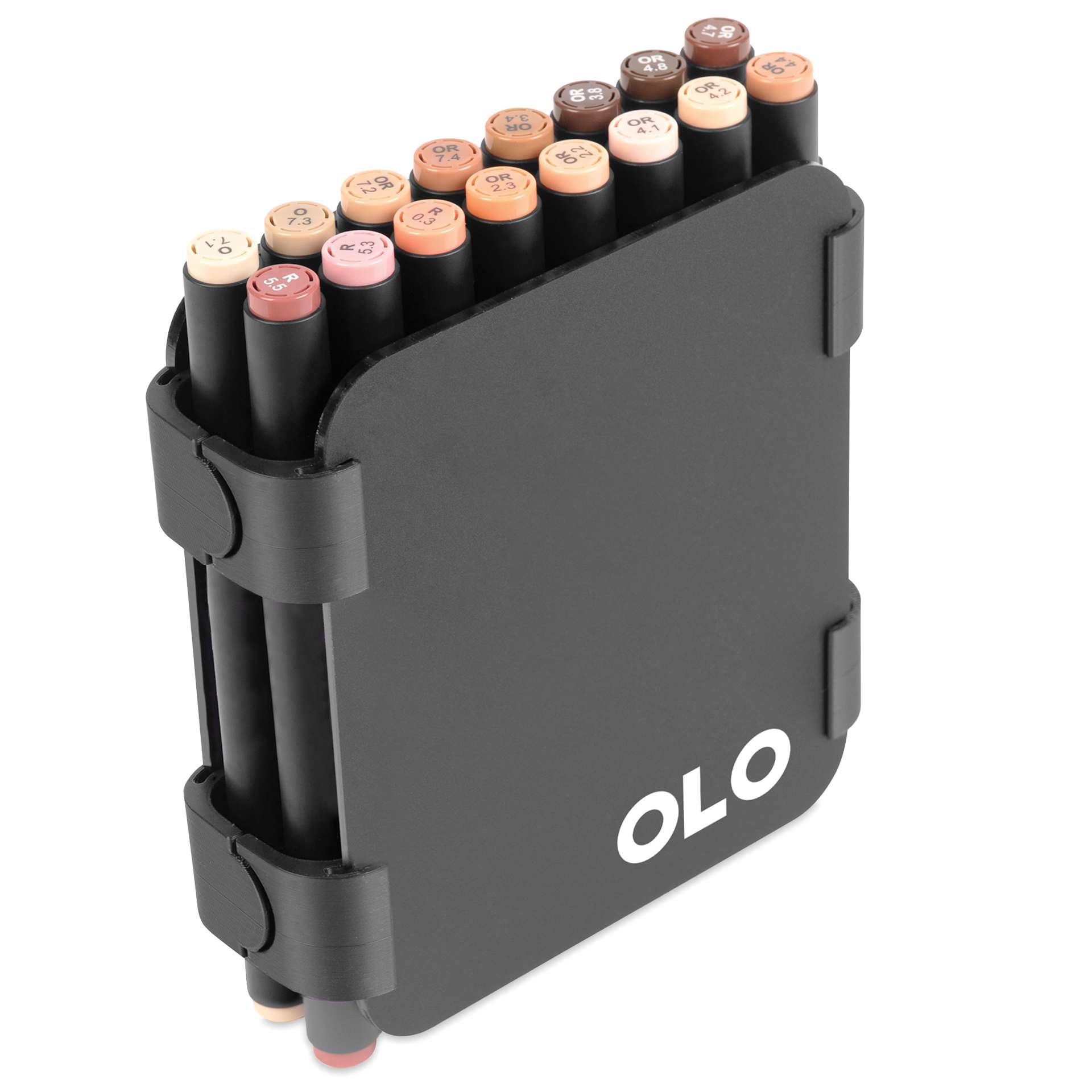 Olo Dual Tip Marker Carry Case - Set of 16, Portrait Colors