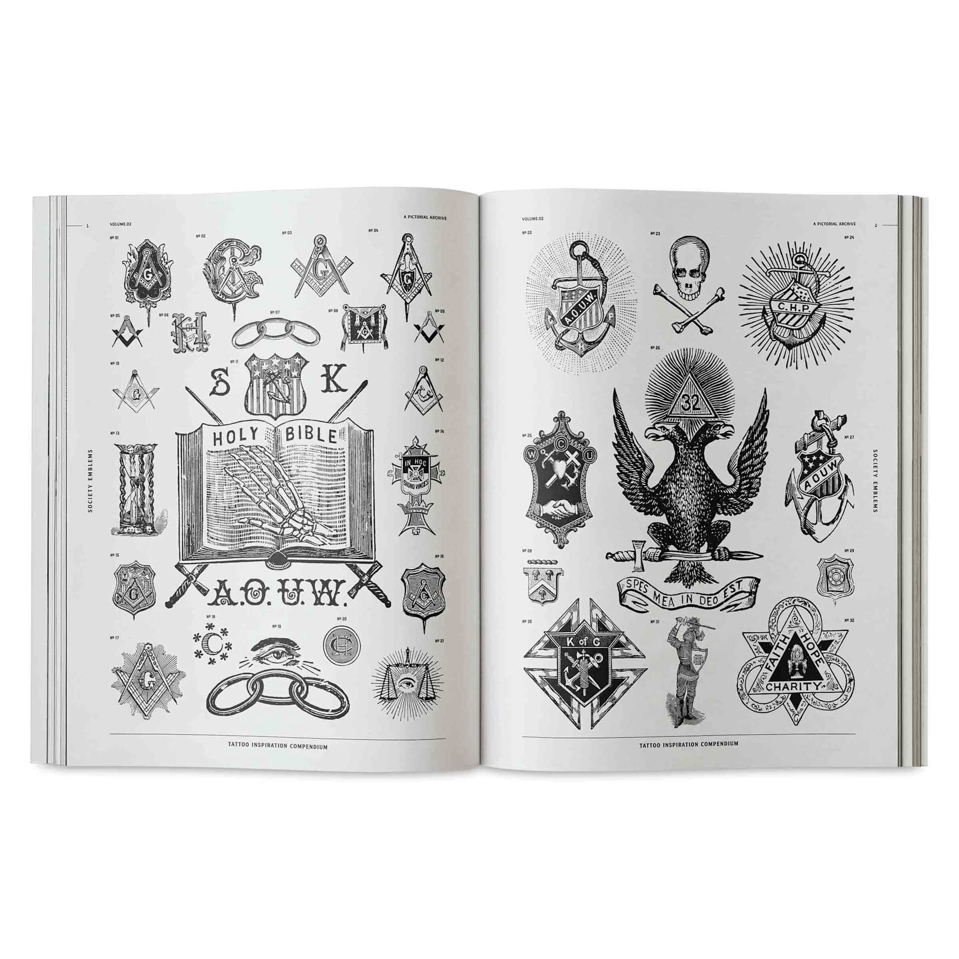 Vault Editions Tattoo Inspiration Compendium Vol. 2, various symbols