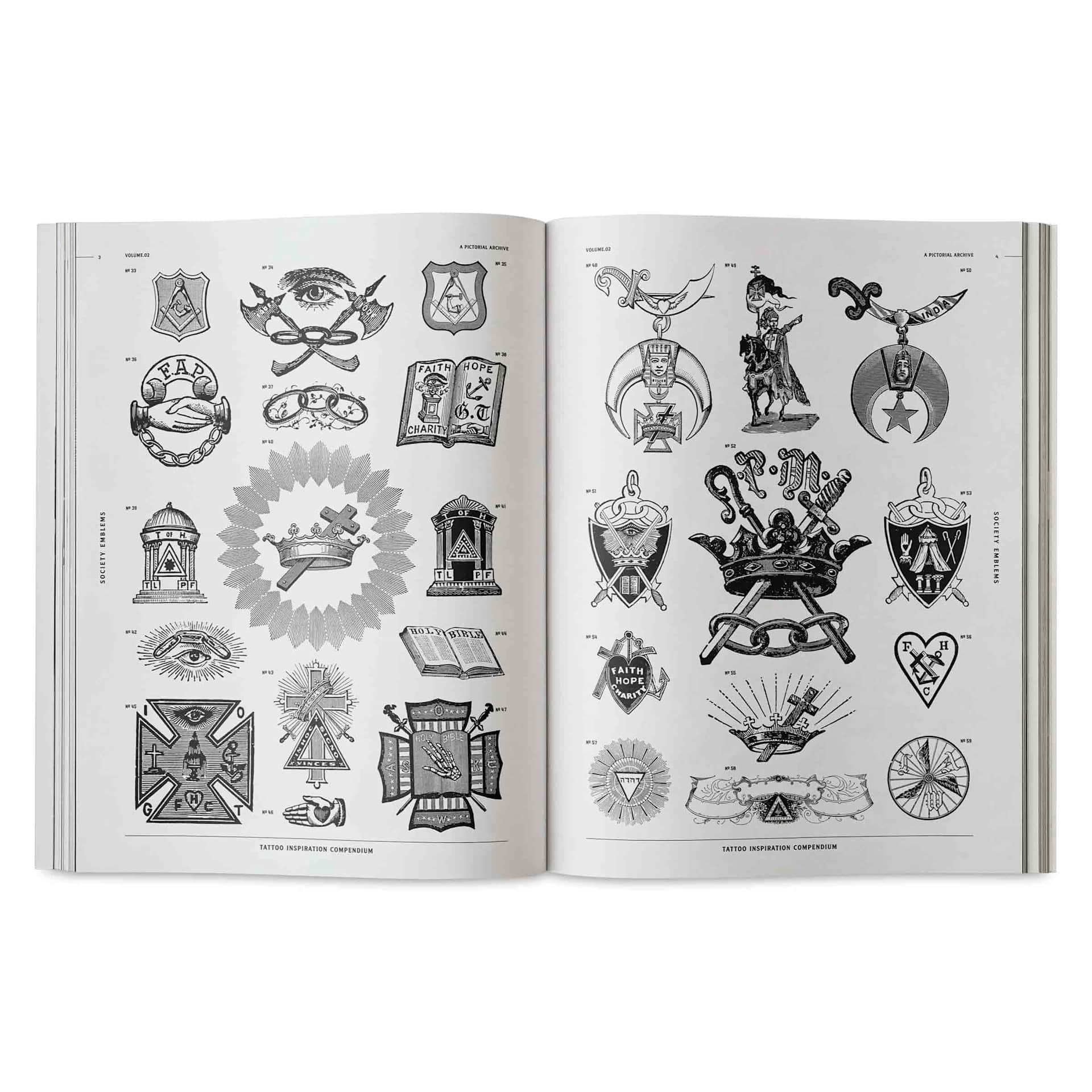 Vault Editions Tattoo Inspiration Compendium Vol. 2, various religous tattoos