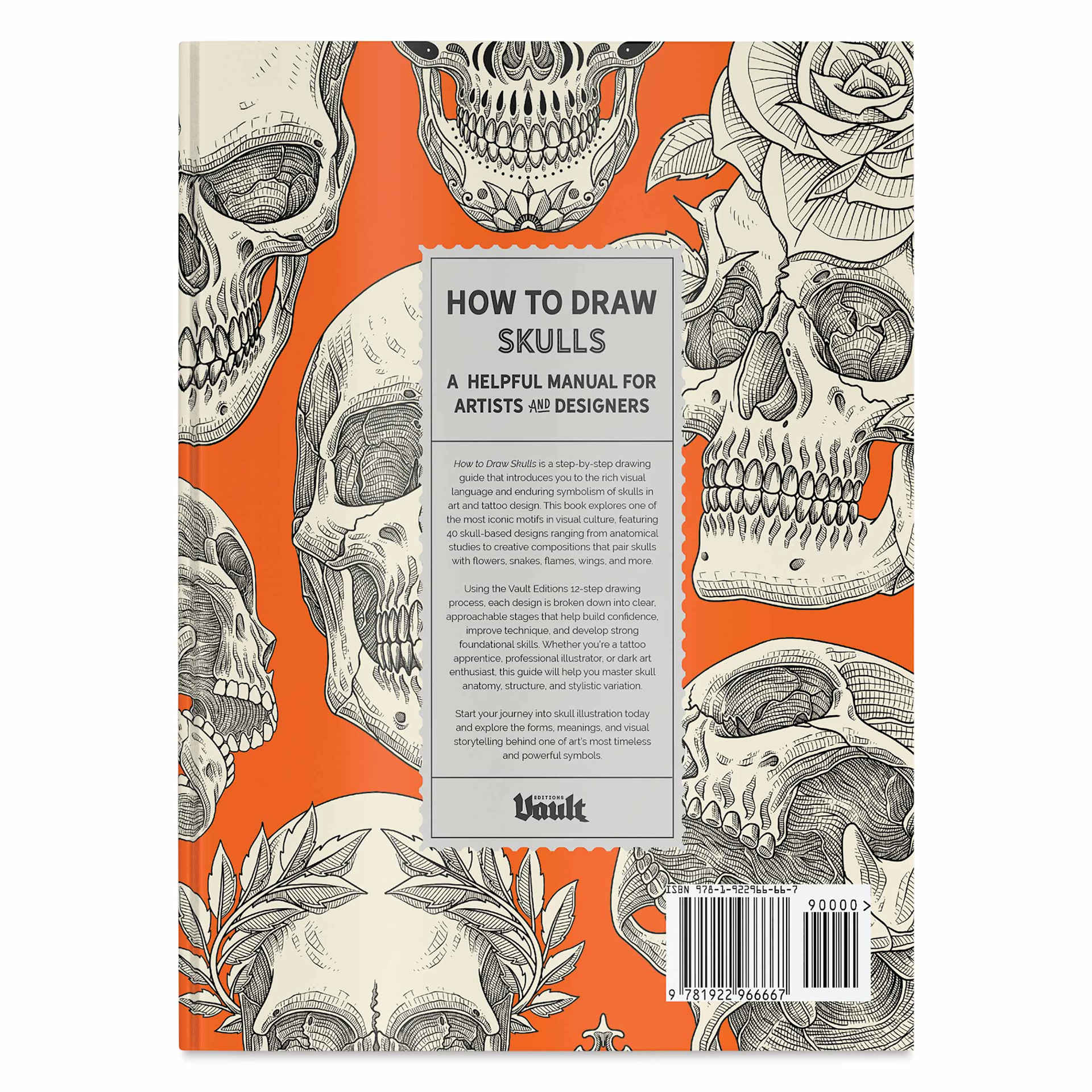 Vault Editions How to Draw Skulls, back cover