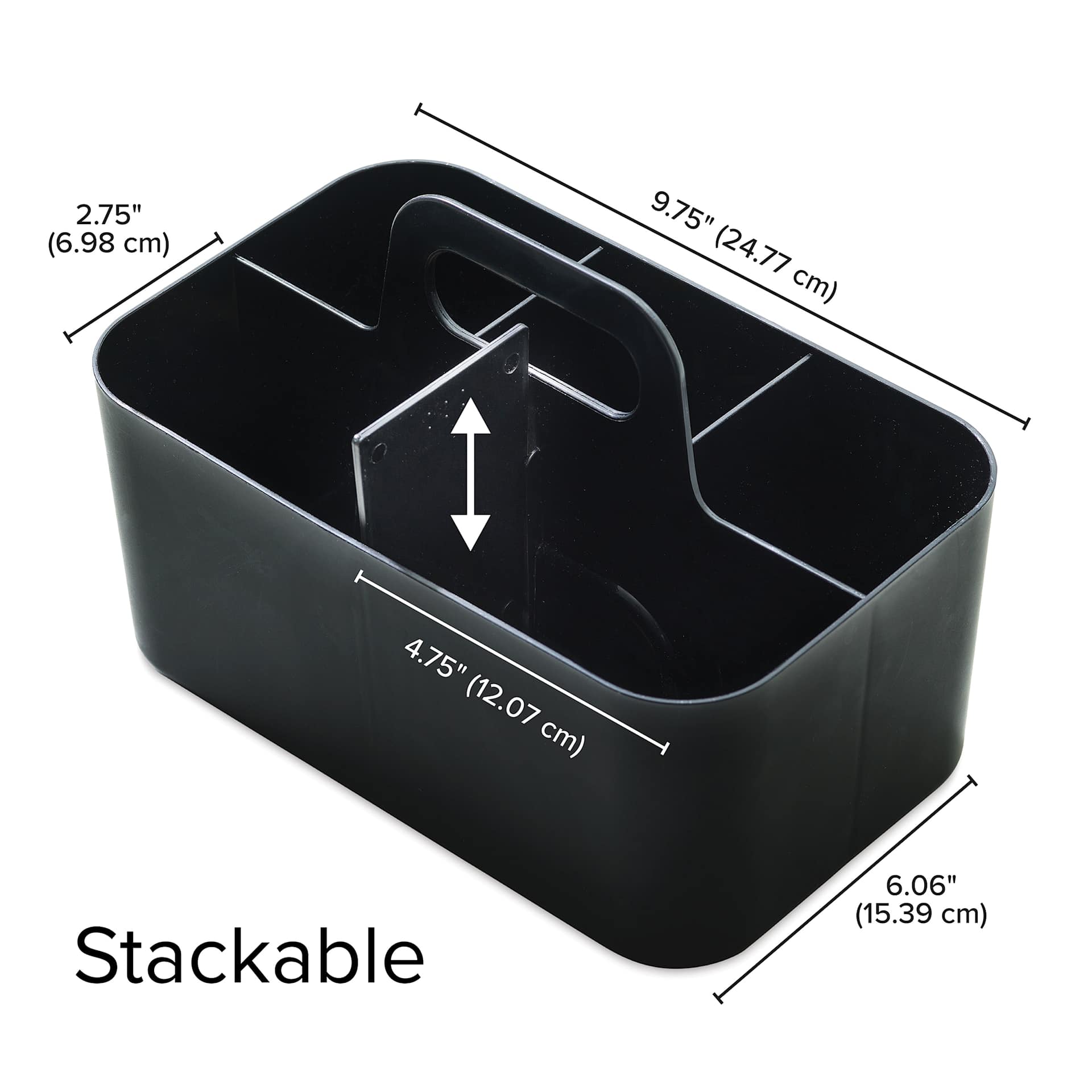 Blick Storage Caddy - Black, stackable.