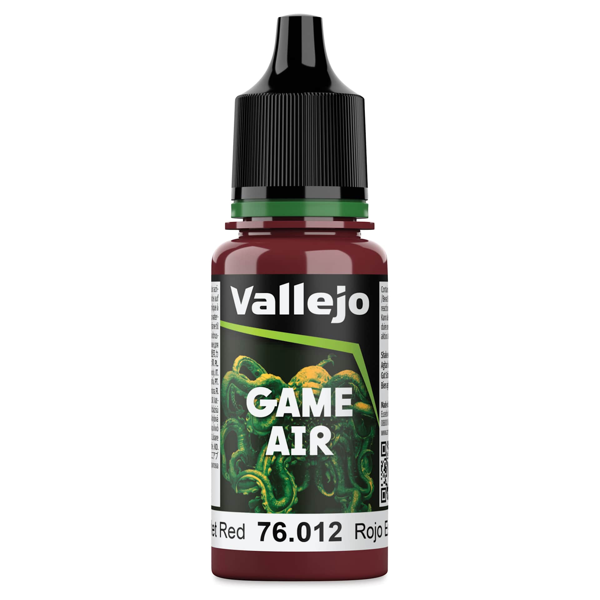 Vallejo Game Air Acrylic Airbrush Paint - Scarlet, 18 ml Bottle