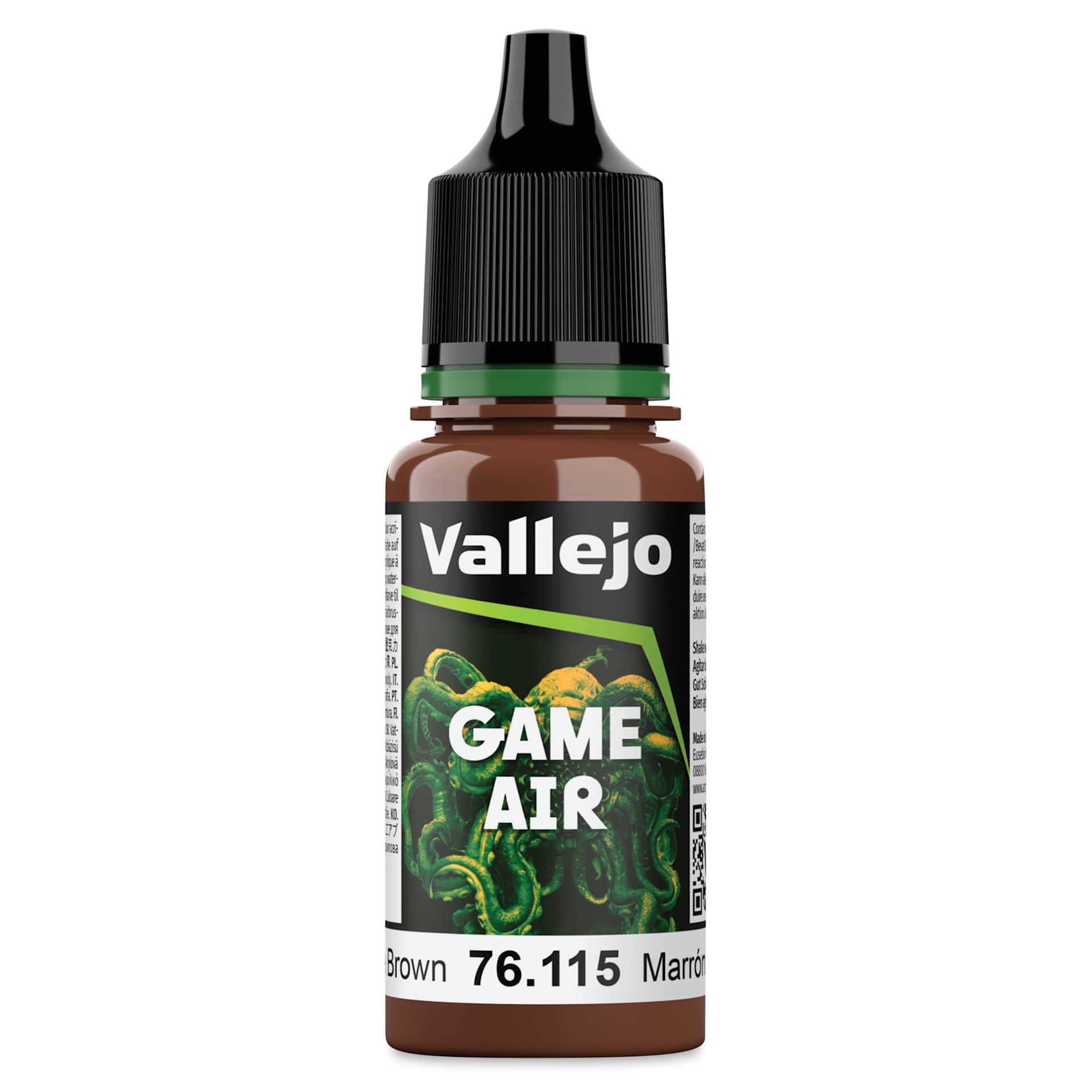 Vallejo Game Air Acrylic Airbrush Paint - Grunge Brown, 18 ml Bottle