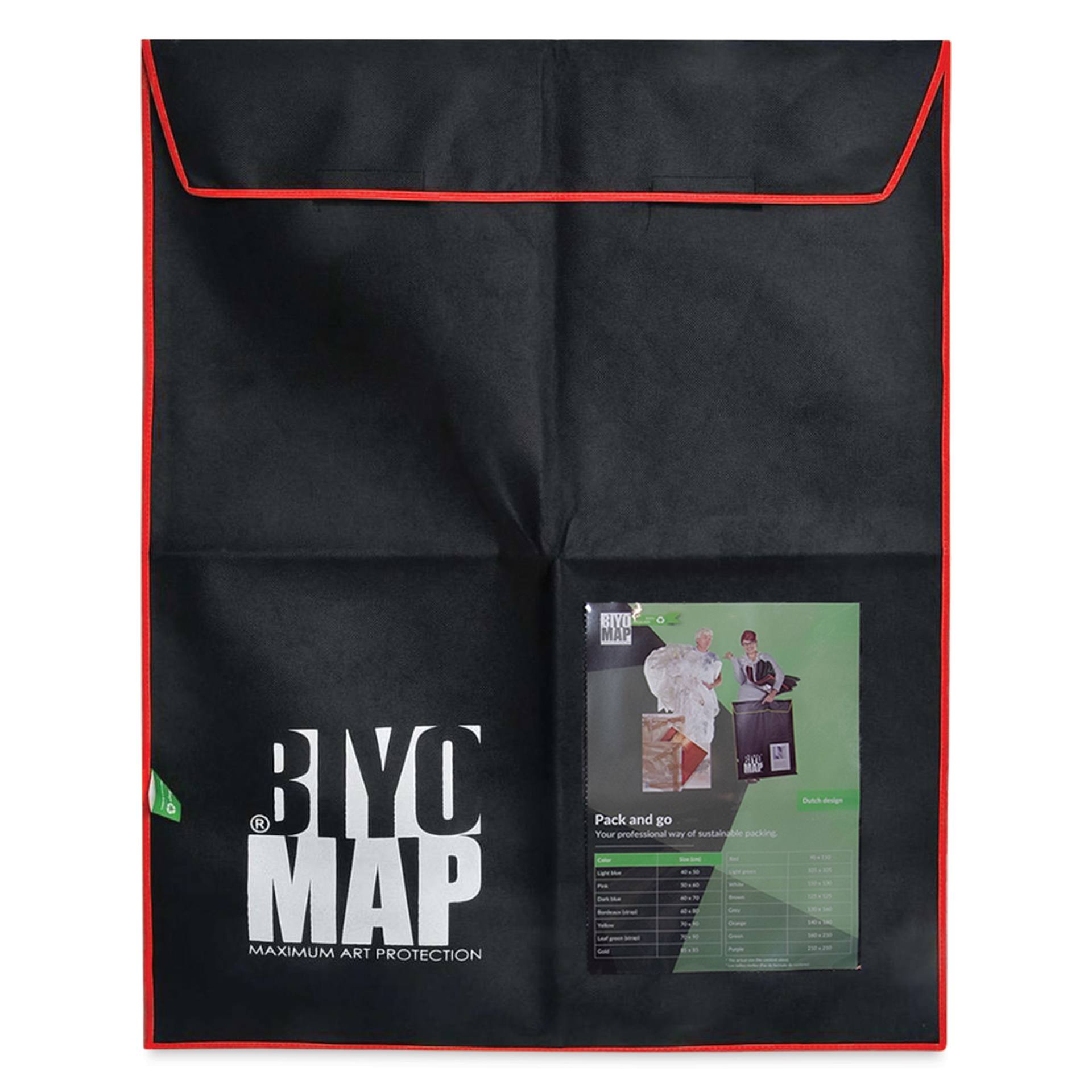 Biyomap Reusable Art Storage Bag - 35.4'' x 43.3'', Red Border