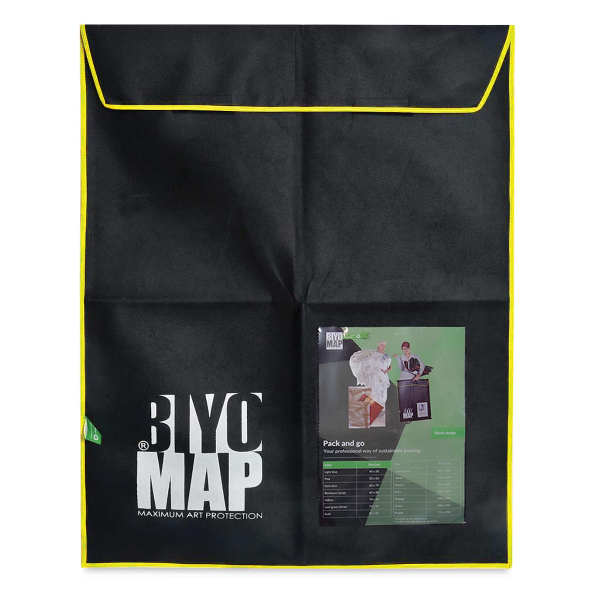 Biyomap Reusable Art Storage Bag - 27.6" x 35.4", Yellow Border