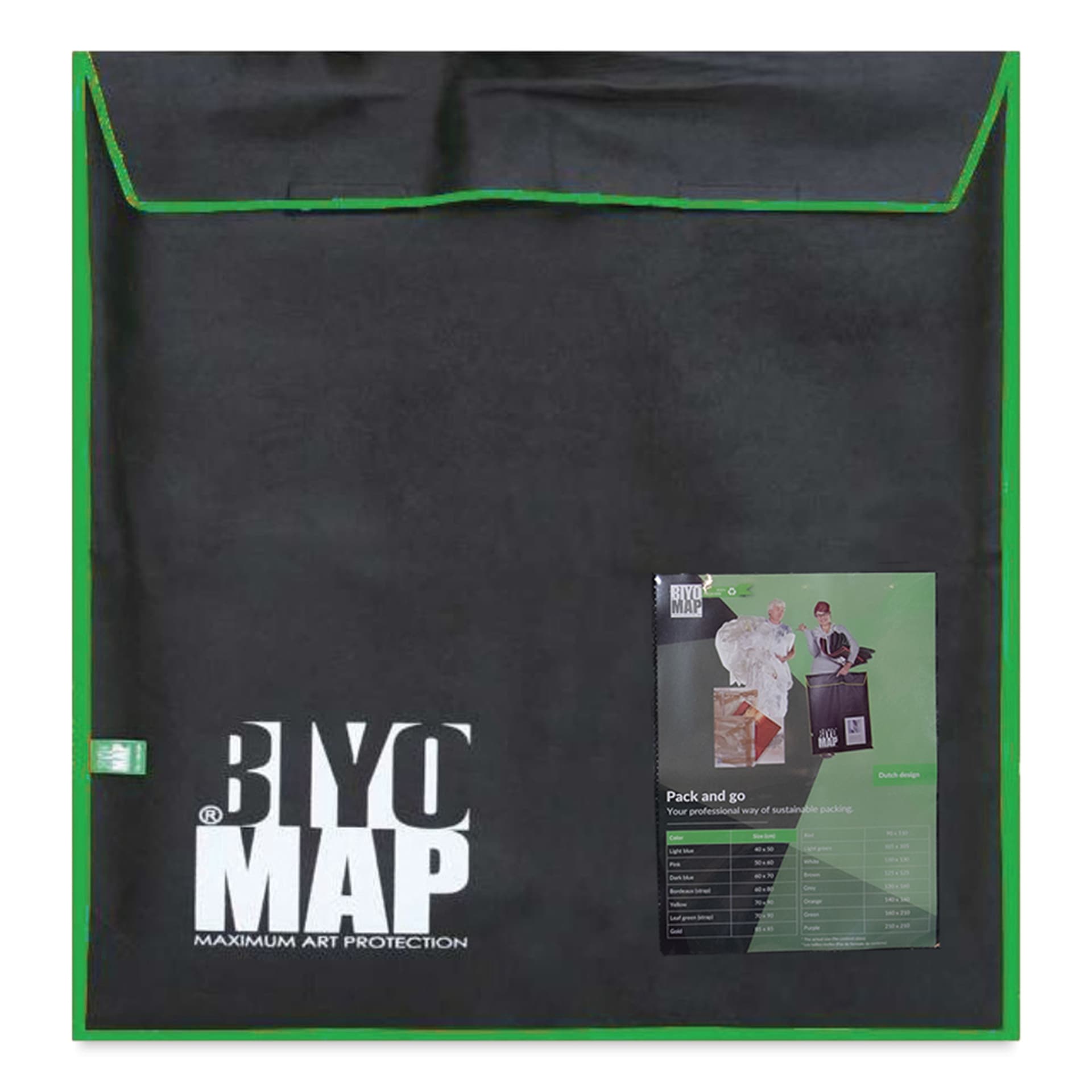 Biyomap Reusable Art Storage Bag - 41.3" x 41.3", Brilliant Green Border
