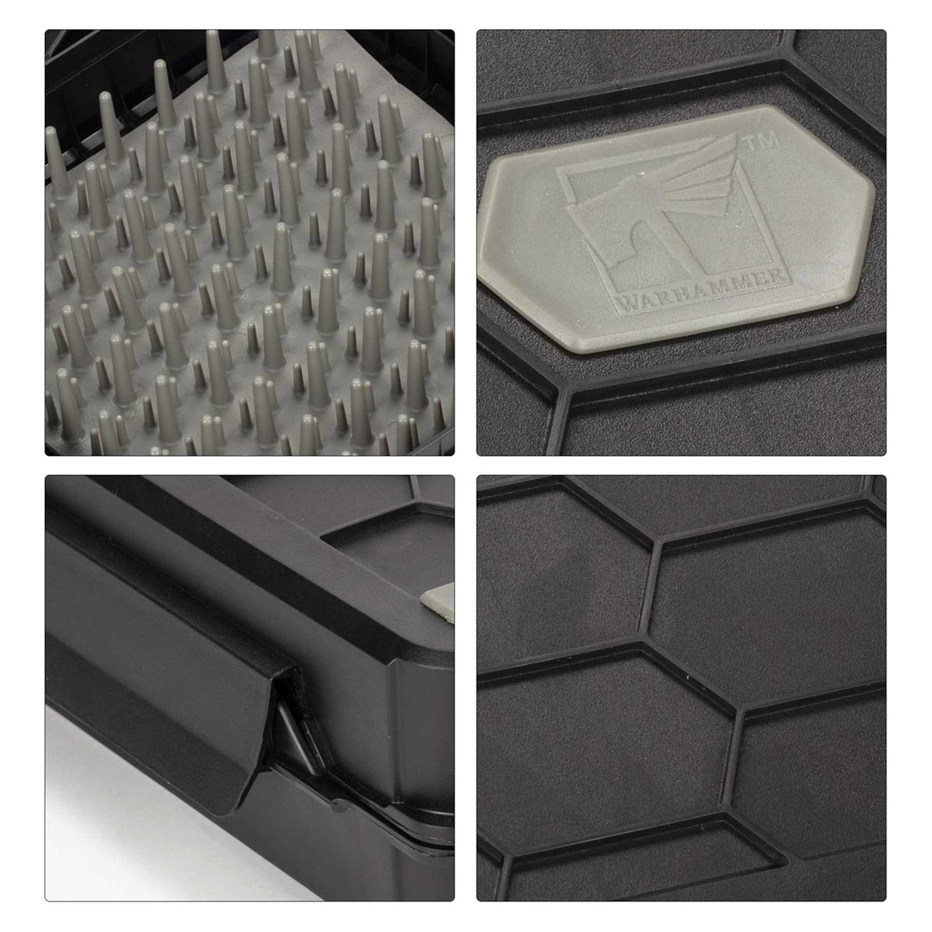 Warhammer Stormvault Skirmish Case - 278 mm x 220 mm x 41.5 mm, close-up of features