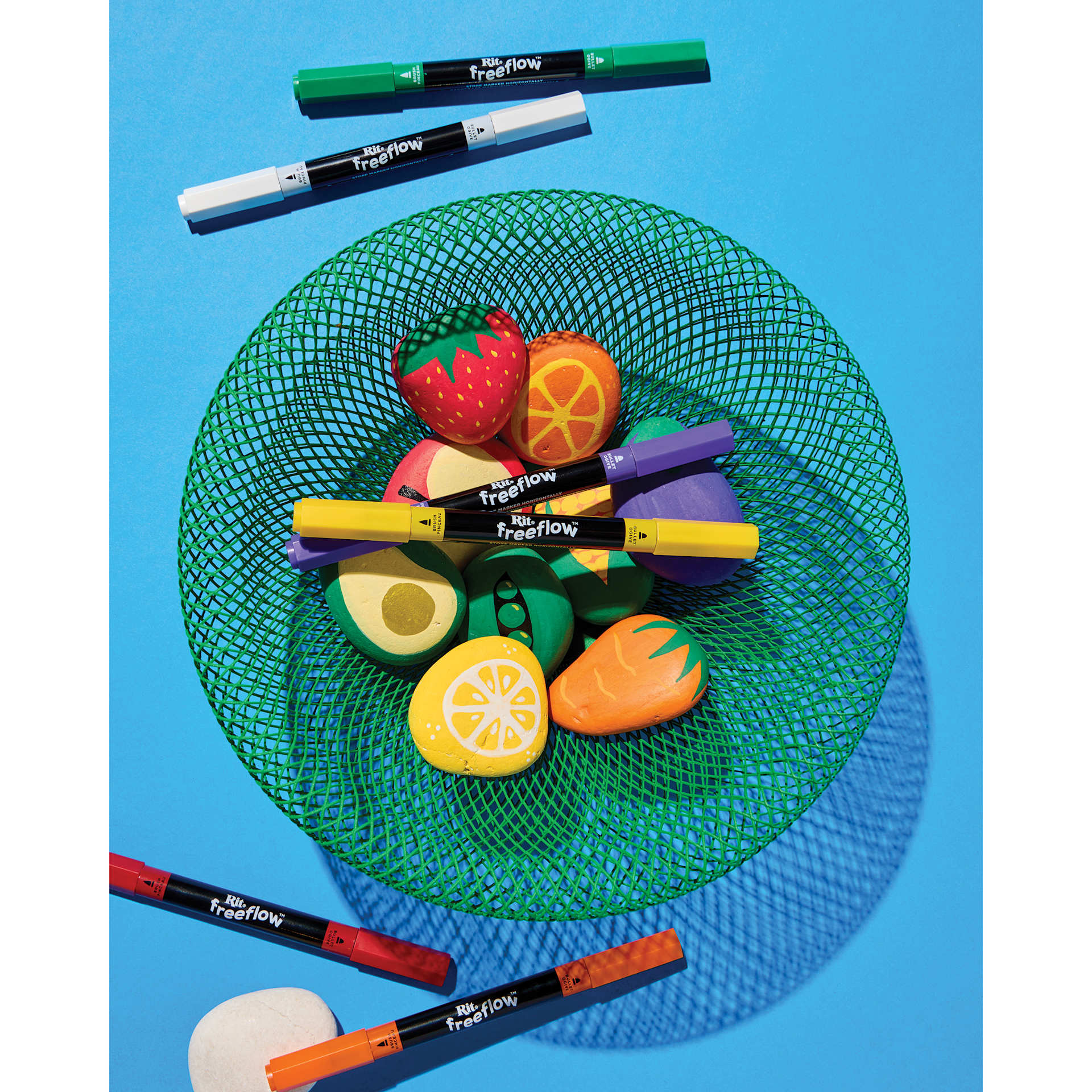 Rit FreeFlow Dual-Tip Multi-Surface Paint Marker Sets - Set of 12, Mega Mix, finished artwork