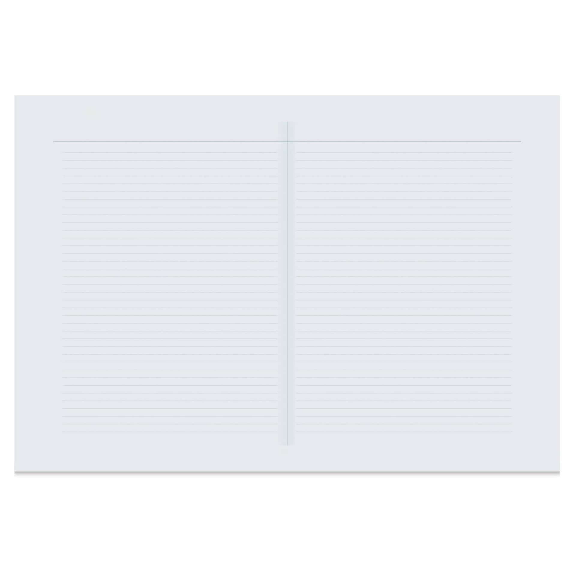 Quo Vadis Scalloped-Edge Notebook - 6" x 8-1/2", Black Feather, open